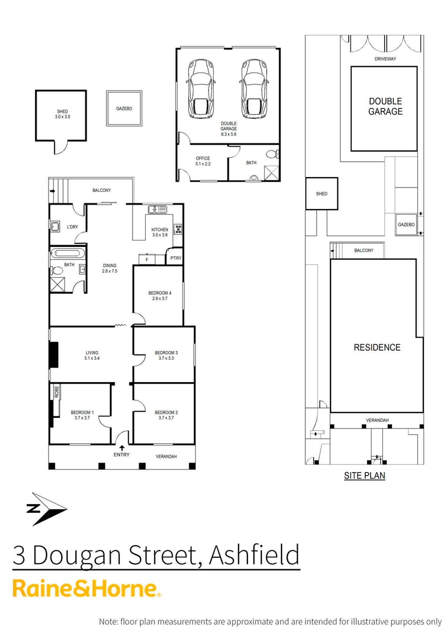 Floorplan of Homely house listing, 3 Dougan St, Ashfield NSW 2131