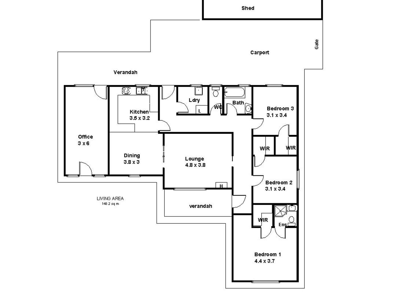 Floorplan of Homely house listing, 12 Langdon Terrace, Barmera SA 5345