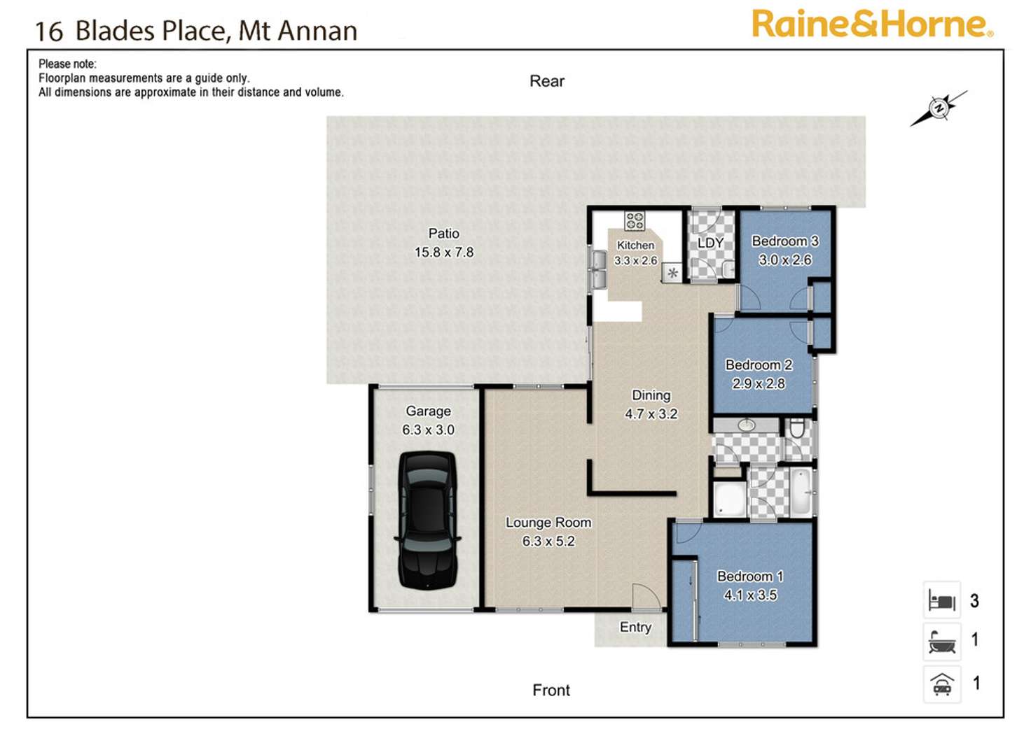 Floorplan of Homely house listing, 16 BLADES PLACE, Mount Annan NSW 2567