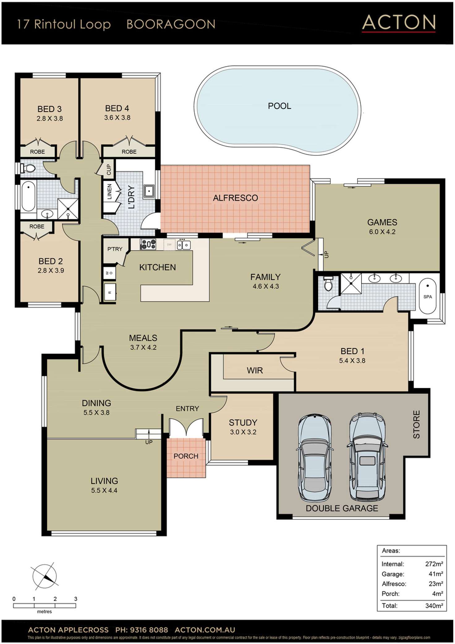 Floorplan of Homely house listing, 17 Rintoul Loop, Booragoon WA 6154
