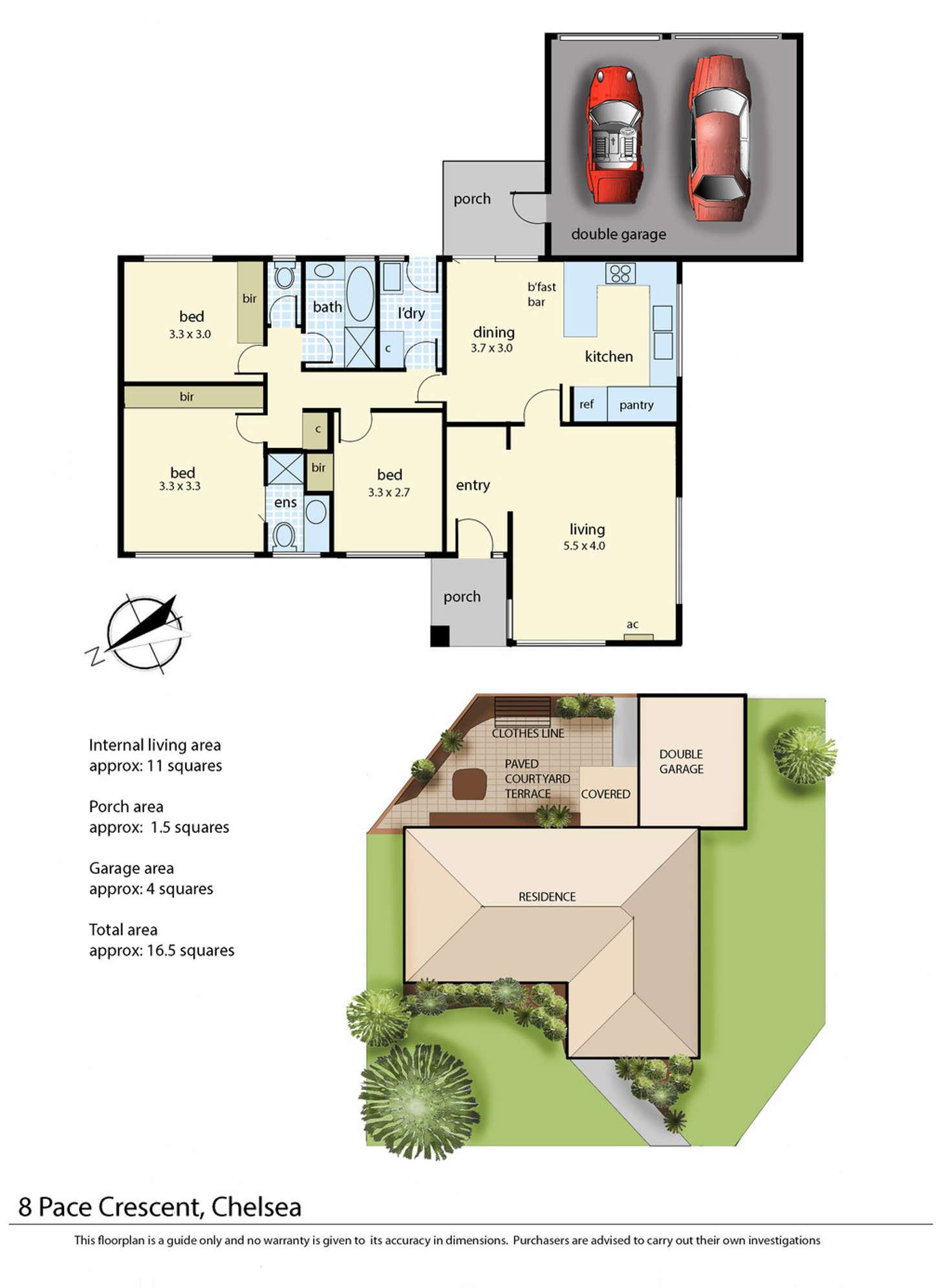 Floorplan of Homely unit listing, 8 Pace Crescent, Chelsea VIC 3196
