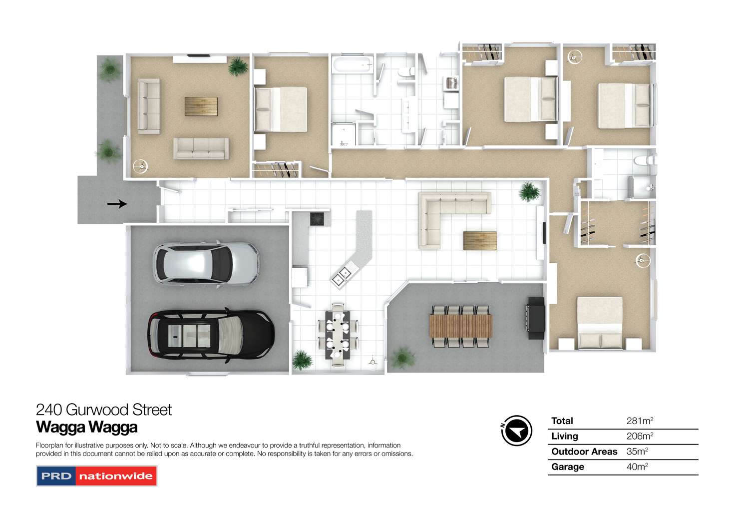 Floorplan of Homely house listing, 240 Gurwood Street, Wagga Wagga NSW 2650