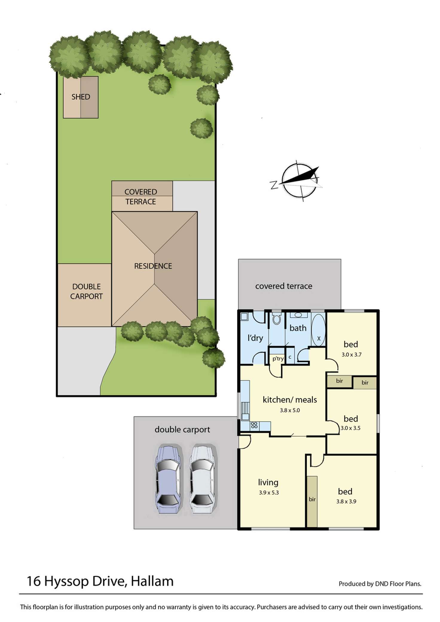 Floorplan of Homely house listing, 16 Hyssop Drive, Hallam VIC 3803