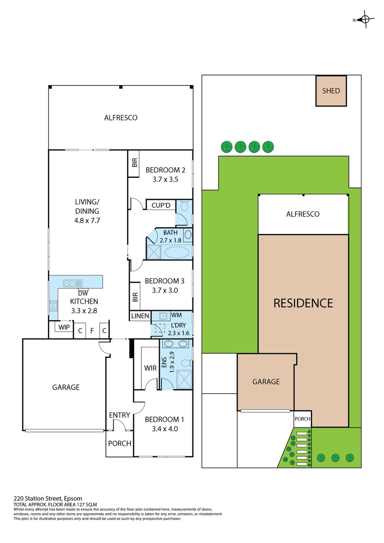 Floorplan of Homely house listing, 220 Station Street, Epsom VIC 3551