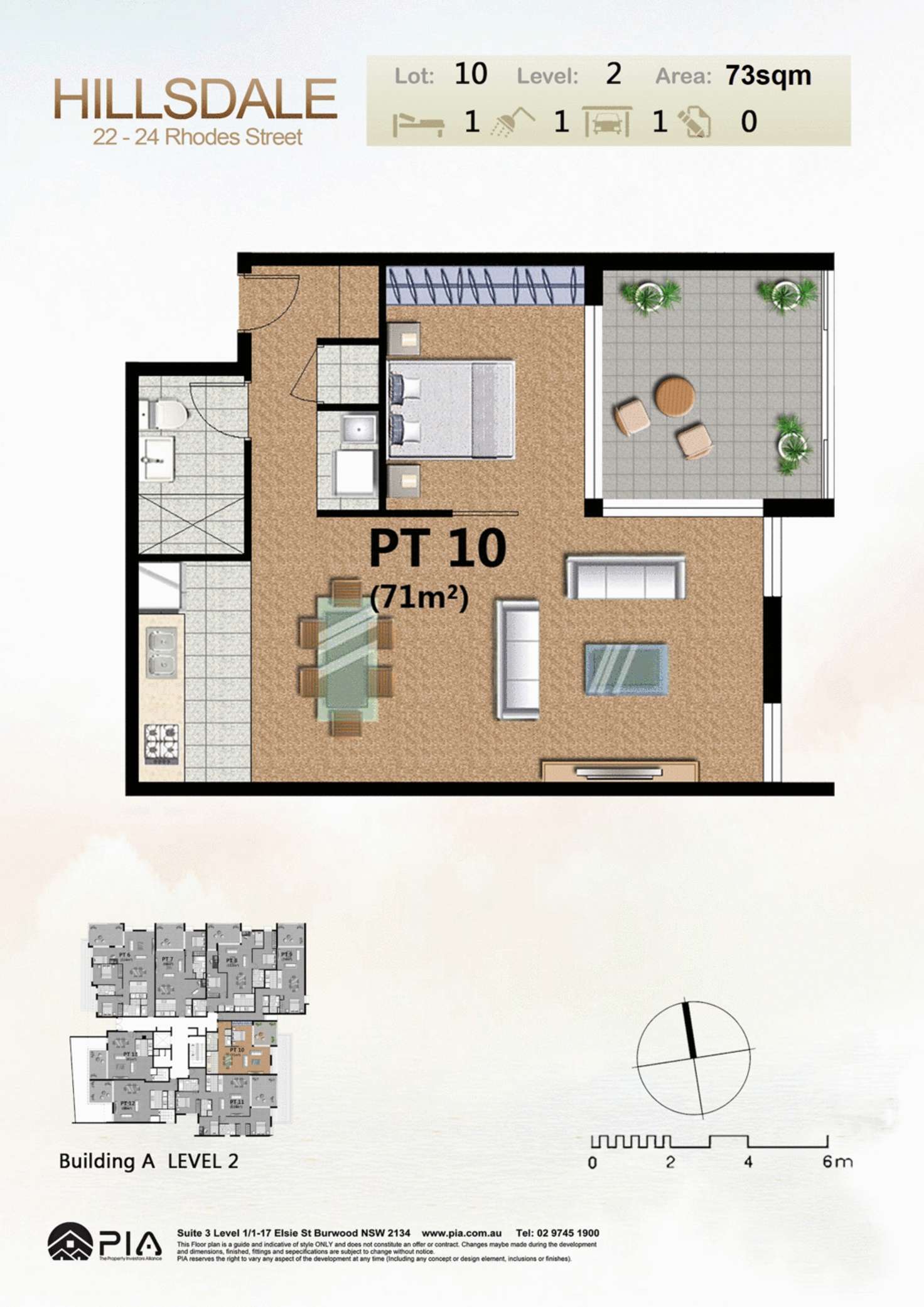 Floorplan of Homely unit listing, A205/22-24 Rhodes Street, Hillsdale NSW 2036