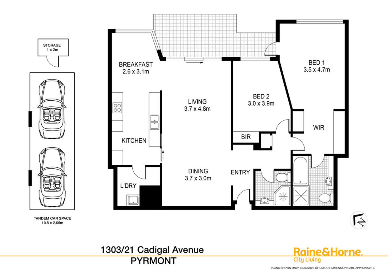 Floorplan of Homely apartment listing, 1303/21 Cadigal Avenue, Pyrmont NSW 2009