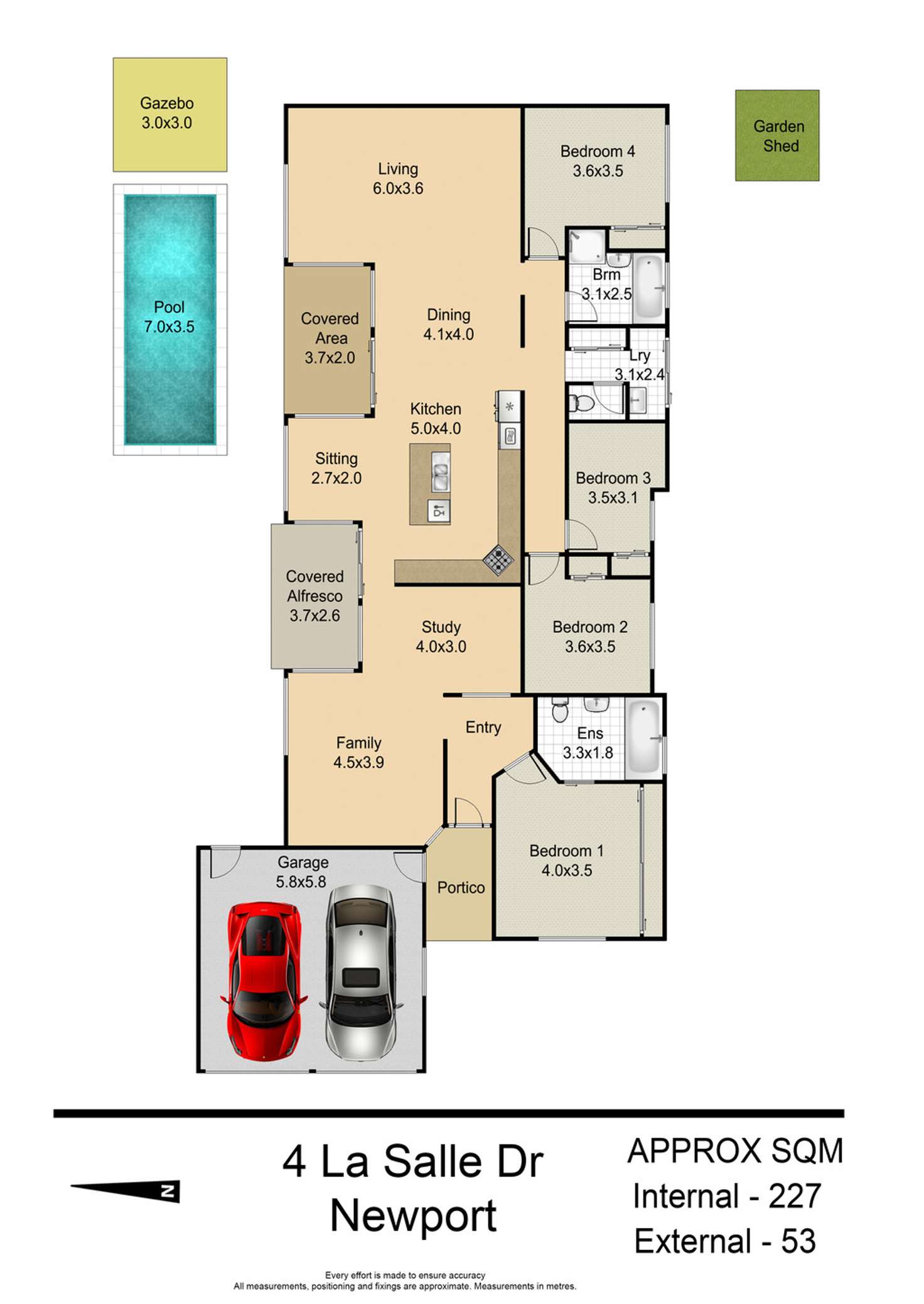 Floorplan of Homely house listing, 4 La Salle Dr, Newport QLD 4020