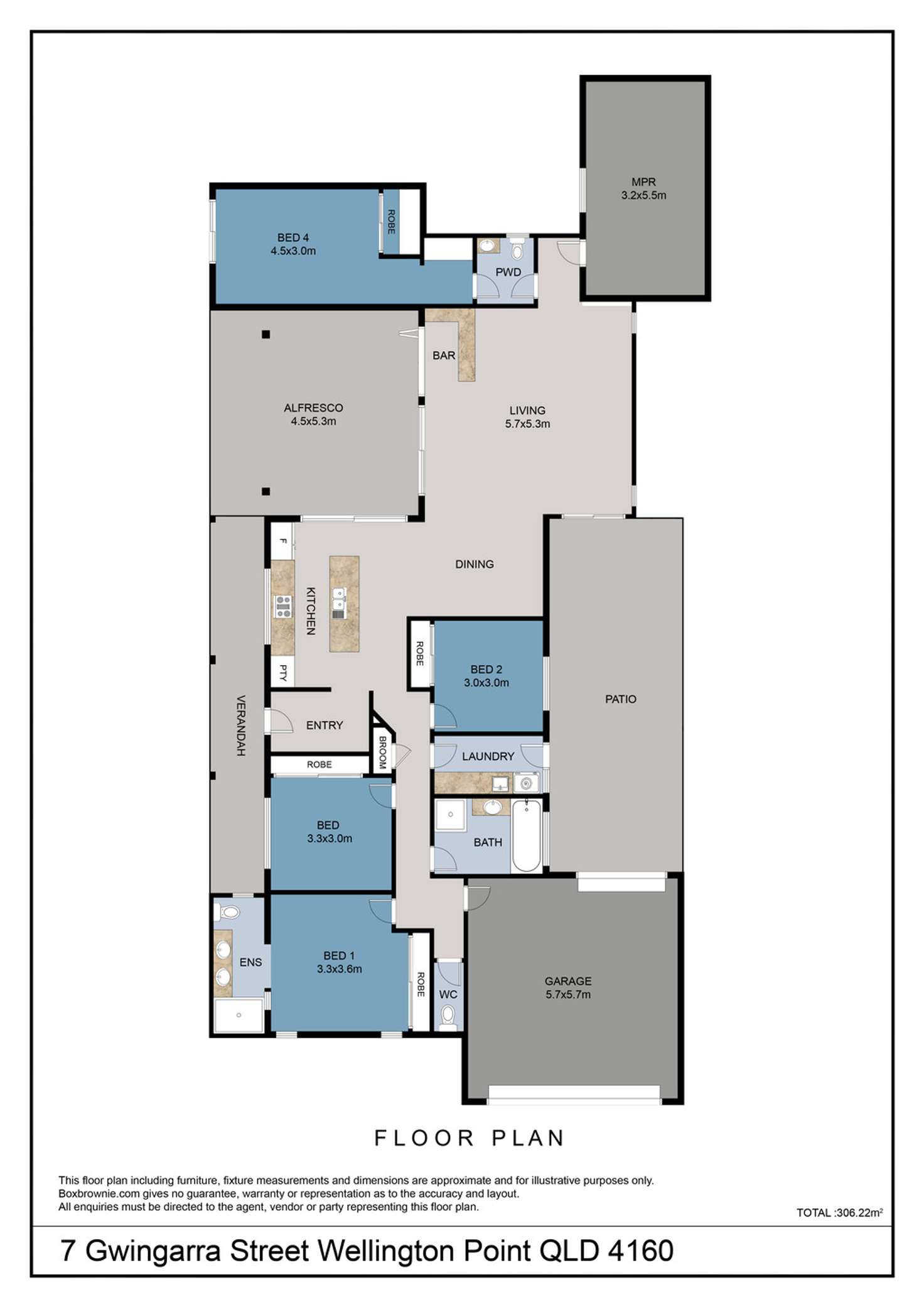 Floorplan of Homely house listing, 7 Gwingarra Street, Wellington Point QLD 4160