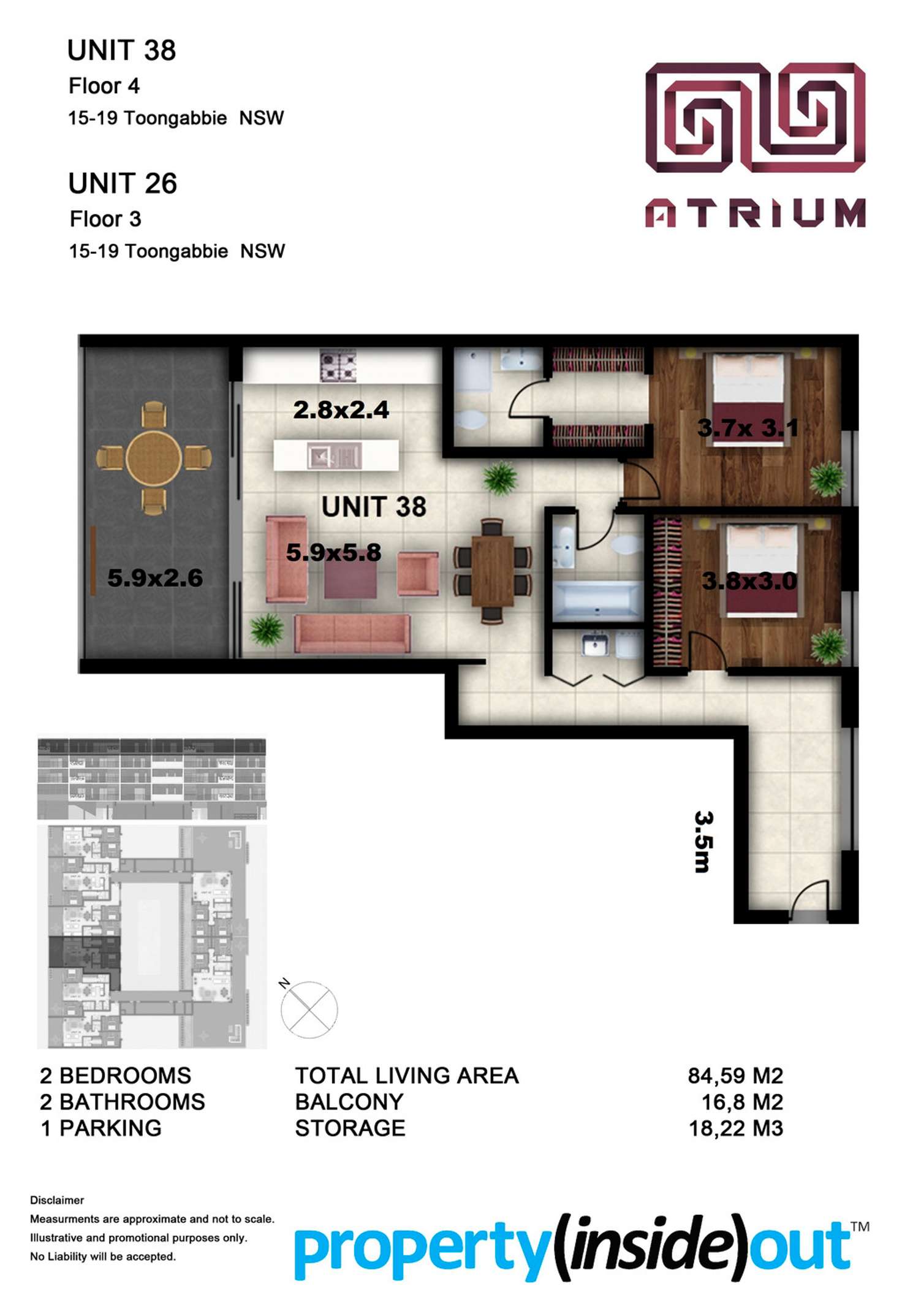 Floorplan of Homely apartment listing, 38/15-19 Toongabbie Rd, Toongabbie NSW 2146