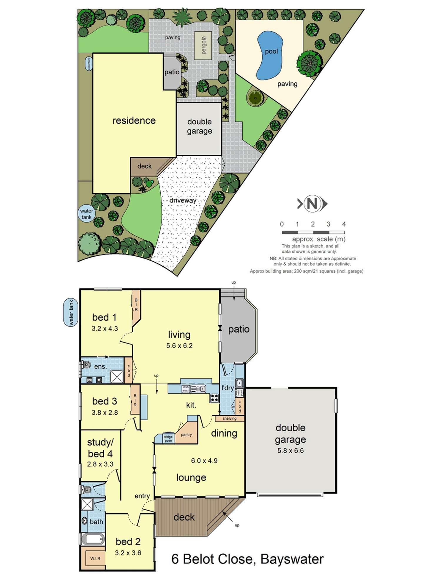 Floorplan of Homely house listing, 6 Belot Close, Bayswater VIC 3153