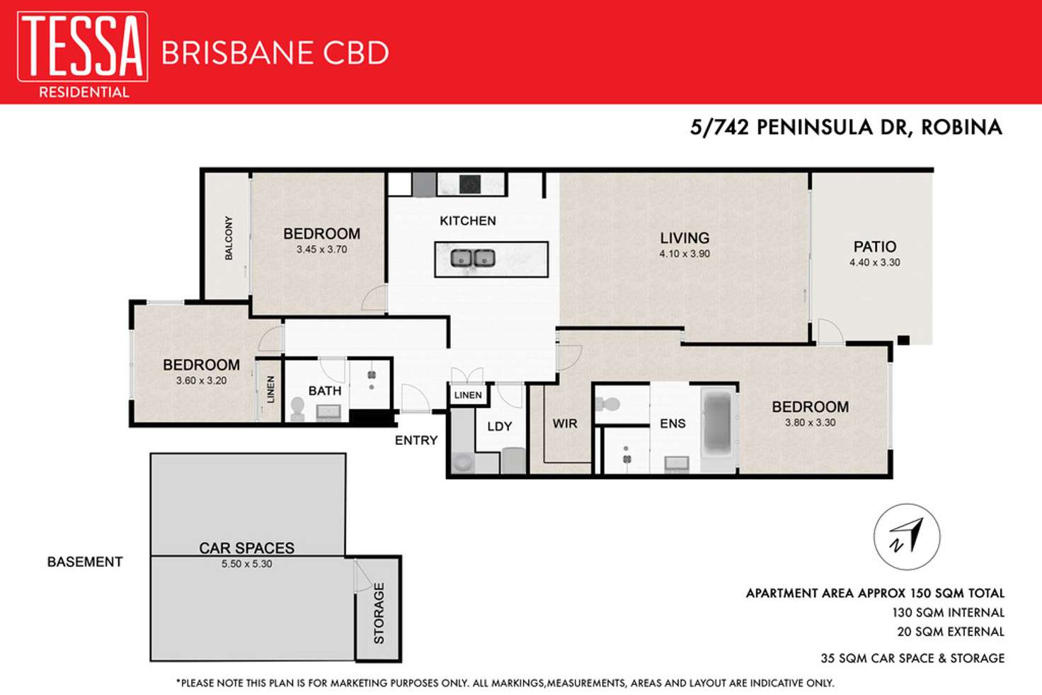 Floorplan of Homely apartment listing, 5/742 Peninsula Drive, Robina QLD 4226