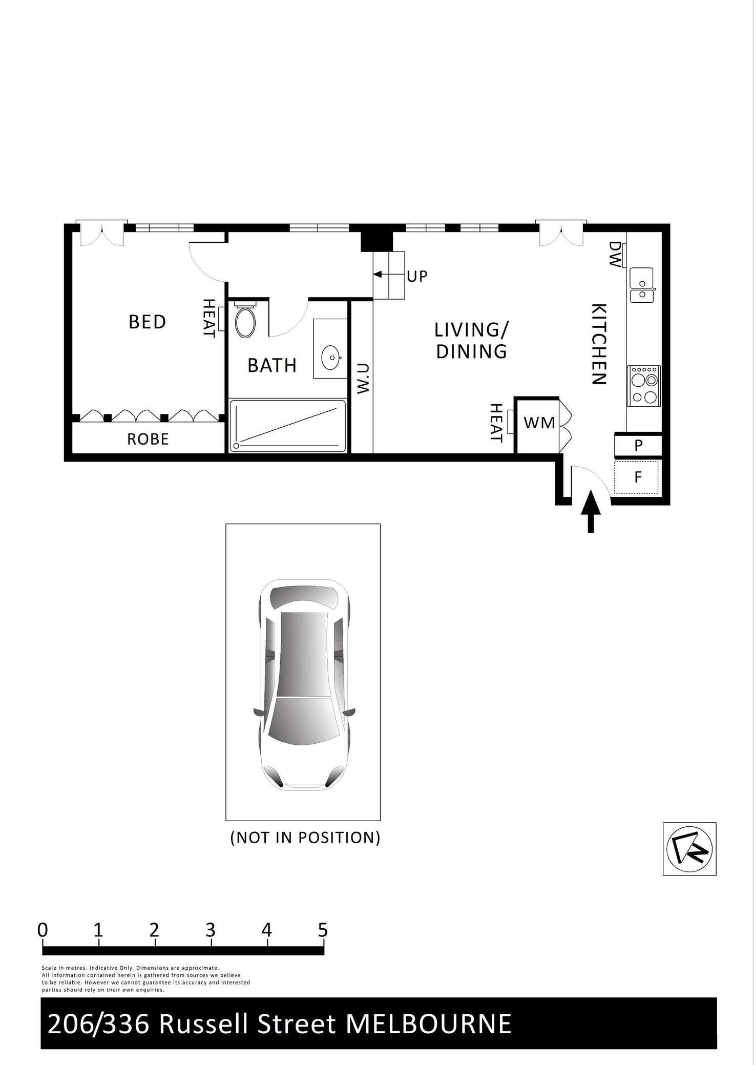 Floorplan of Homely apartment listing, 206/336 Russell Street, Melbourne VIC 3000