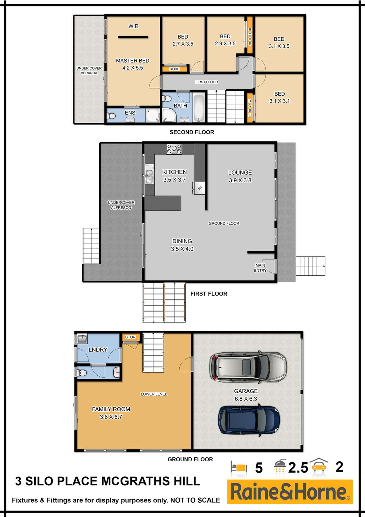 Floorplan of Homely house listing, 3 Silo Place, Mcgraths Hill NSW 2756