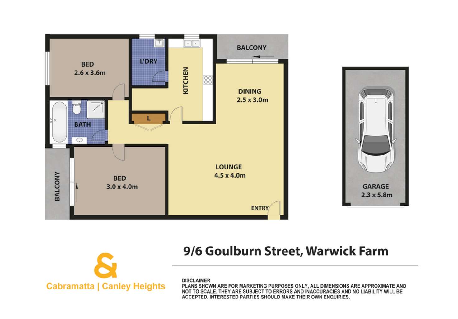 Floorplan of Homely unit listing, 9/6 GOULBURN STREET, Warwick Farm NSW 2170