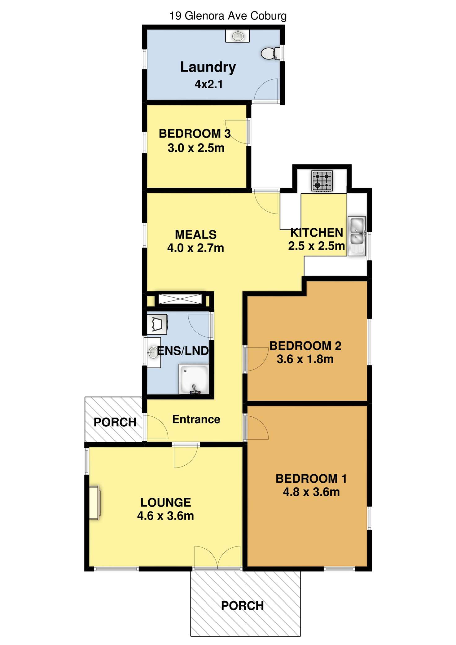 Floorplan of Homely house listing, 19 Glenora Avenue, Coburg VIC 3058