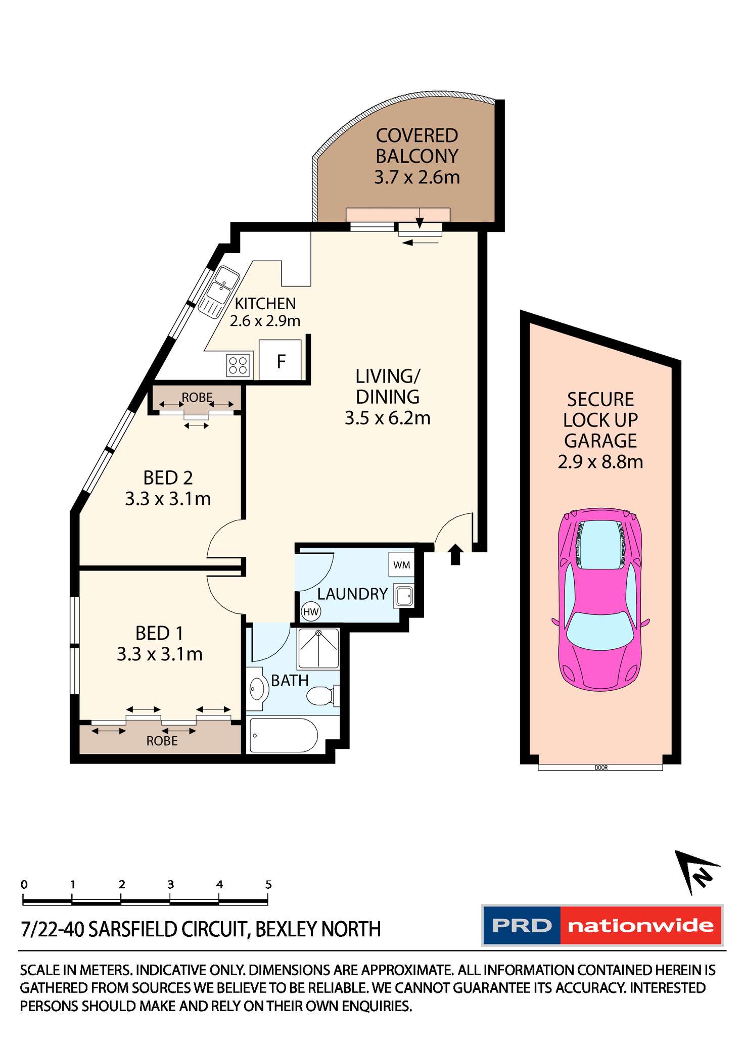 Floorplan of Homely unit listing, 7/22-40 Sarsfield Circuit, Bexley North NSW 2207