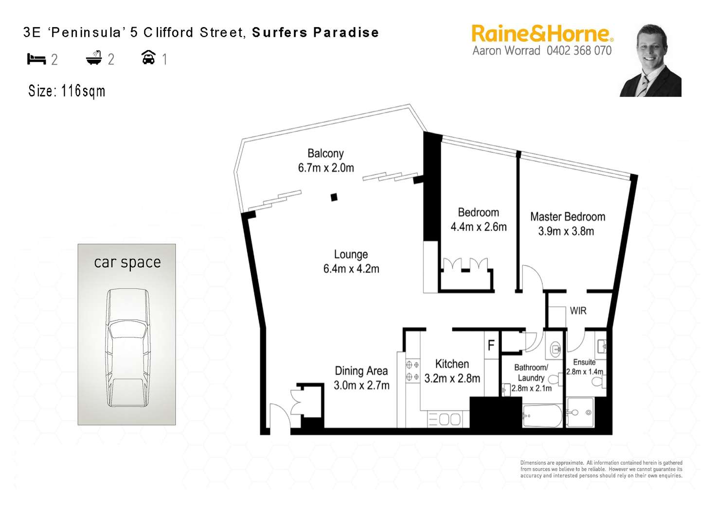 Floorplan of Homely apartment listing, 3/5 Clifford Street, Surfers Paradise QLD 4217