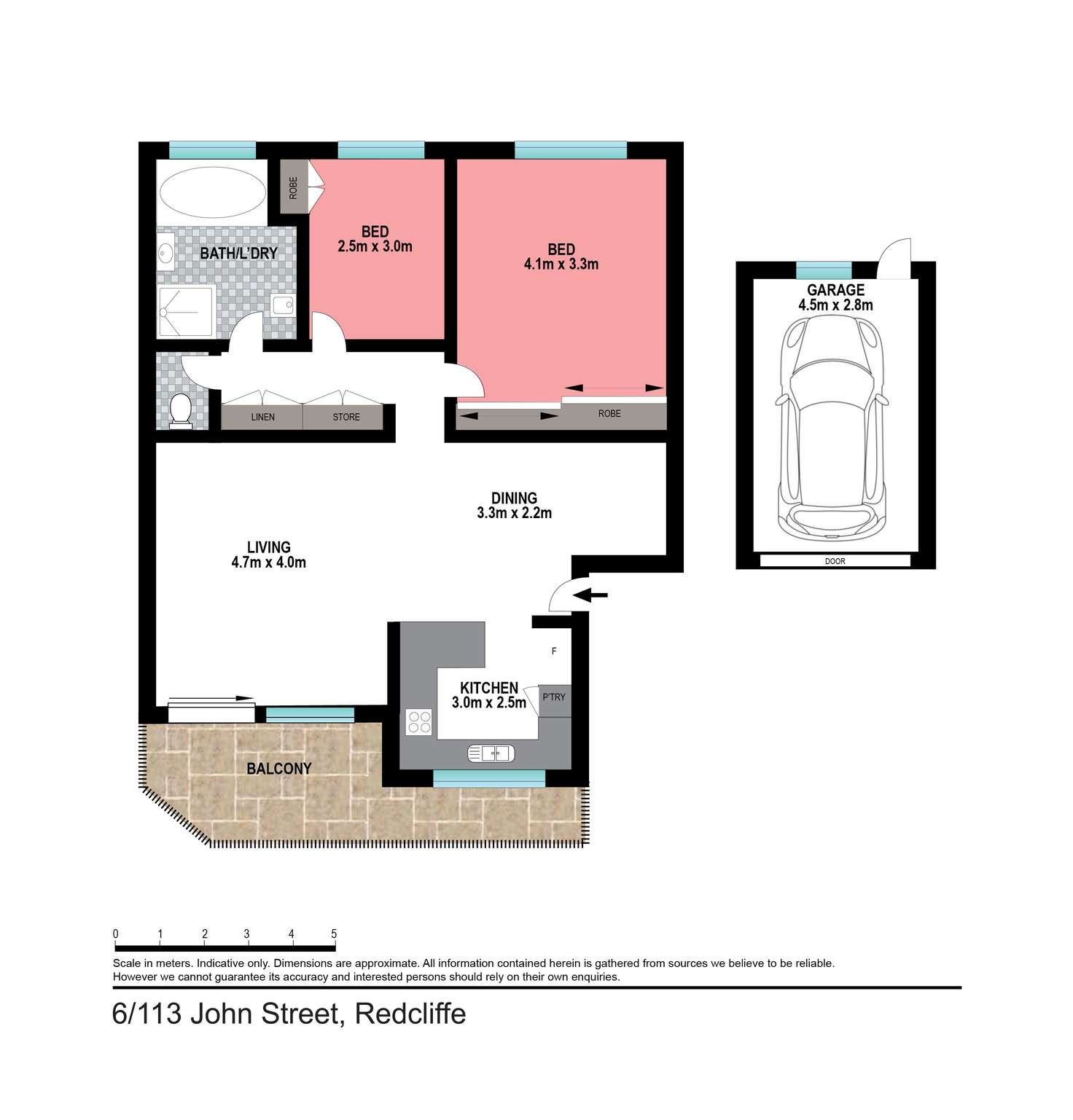 Floorplan of Homely unit listing, 6/113 John Street, Redcliffe QLD 4020