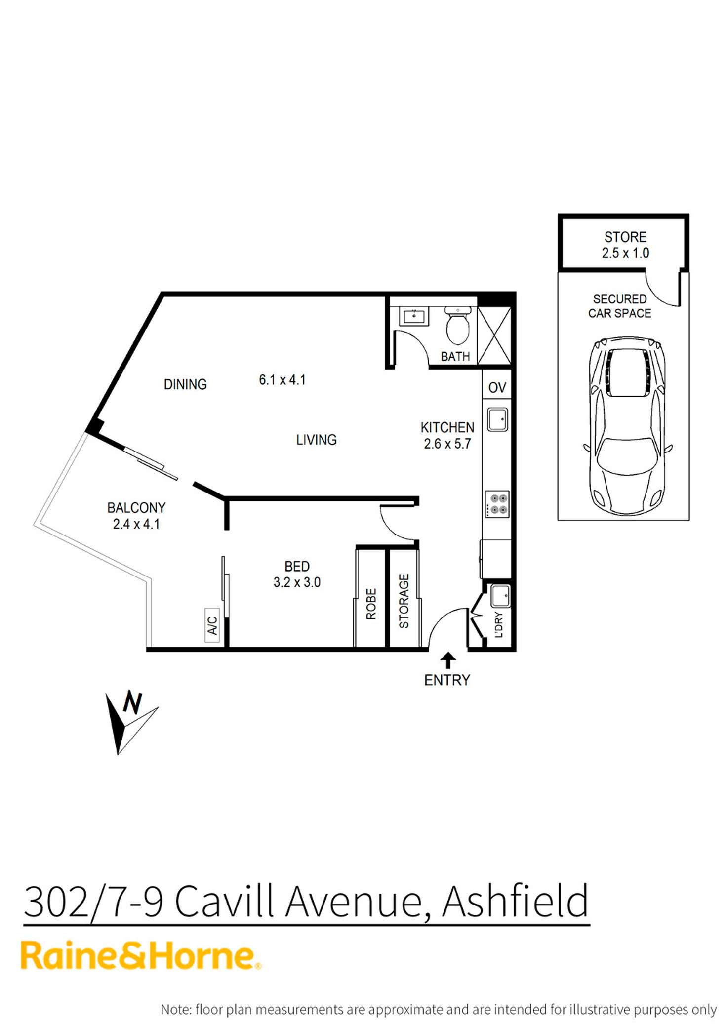 Floorplan of Homely apartment listing, 302/1 Markham Place, Ashfield NSW 2131