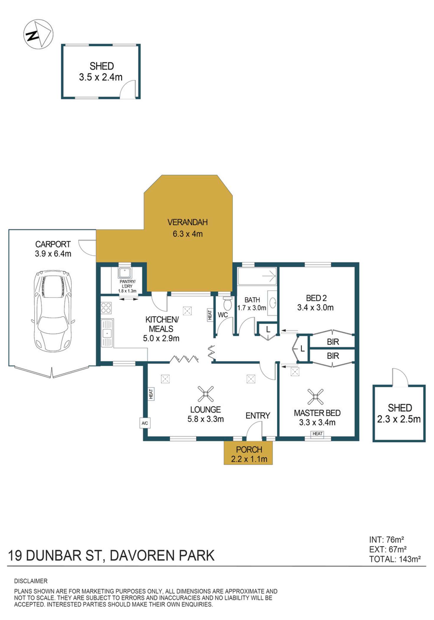 Floorplan of Homely house listing, 19 Dunbar Street, Davoren Park SA 5113