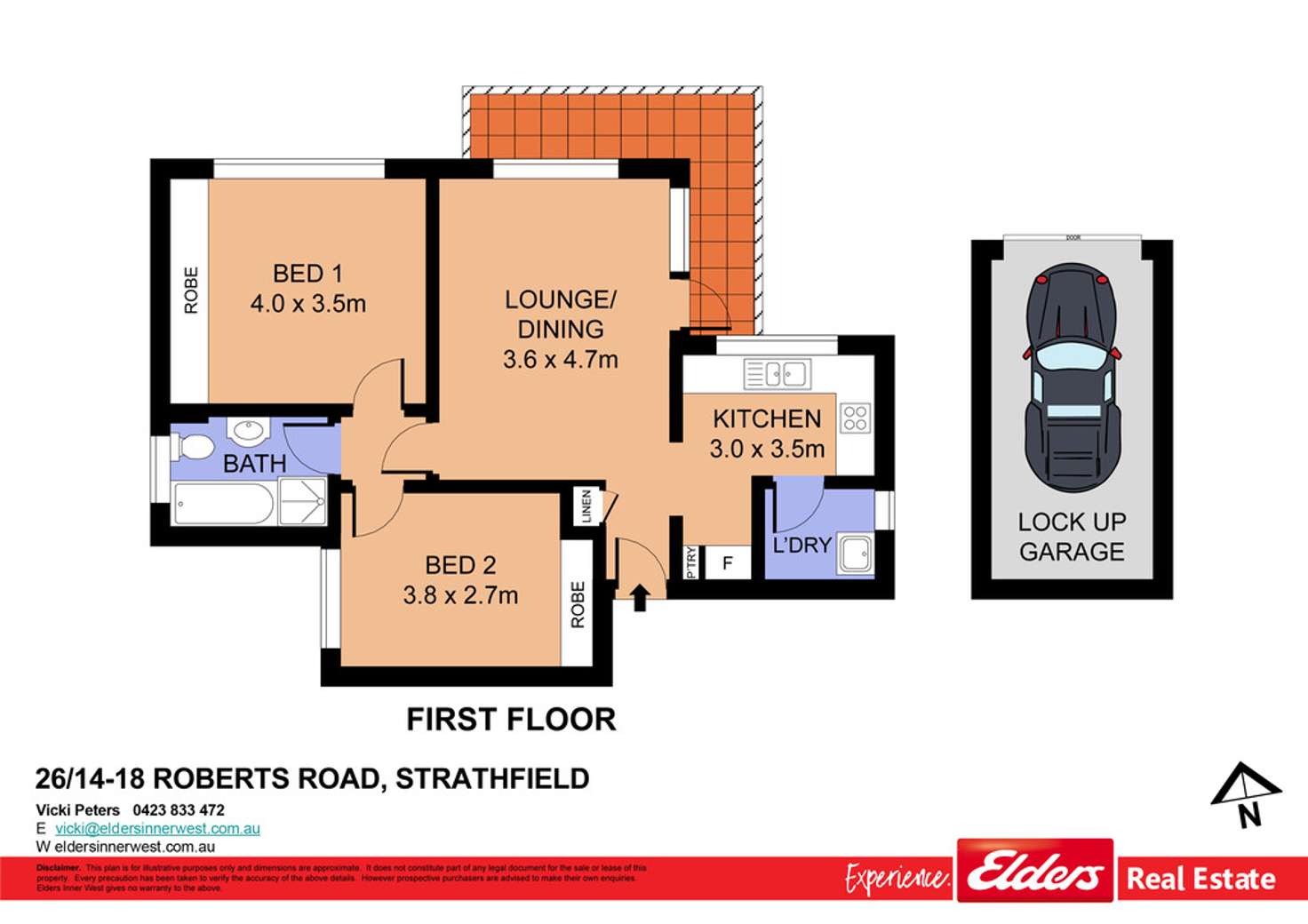 Floorplan of Homely unit listing, 26/14-18 Roberts Street, Strathfield NSW 2135