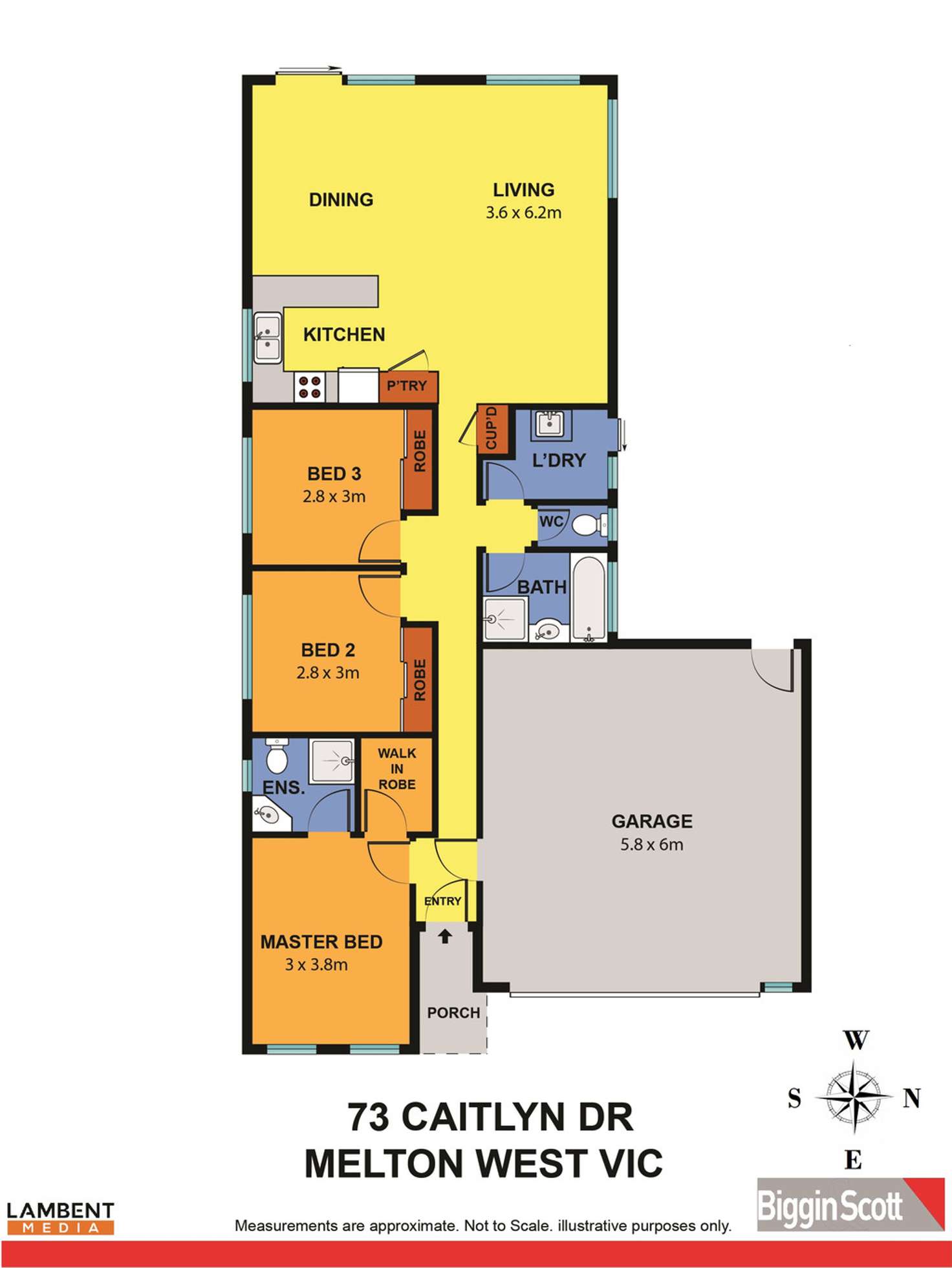 Floorplan of Homely house listing, 73 Caitlyn Drive, Harkness VIC 3337