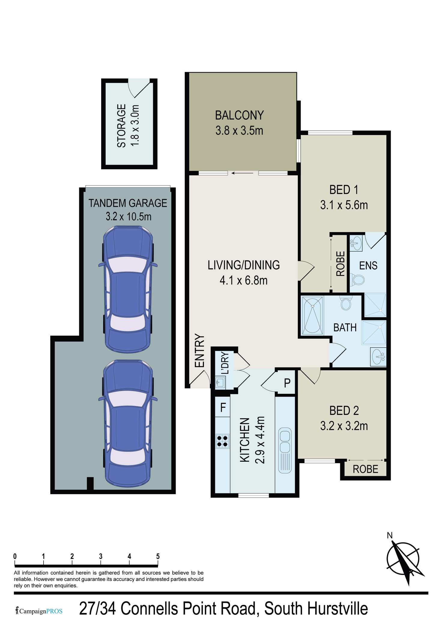 Floorplan of Homely apartment listing, 27/34-38 Connells Point Road, South Hurstville NSW 2221