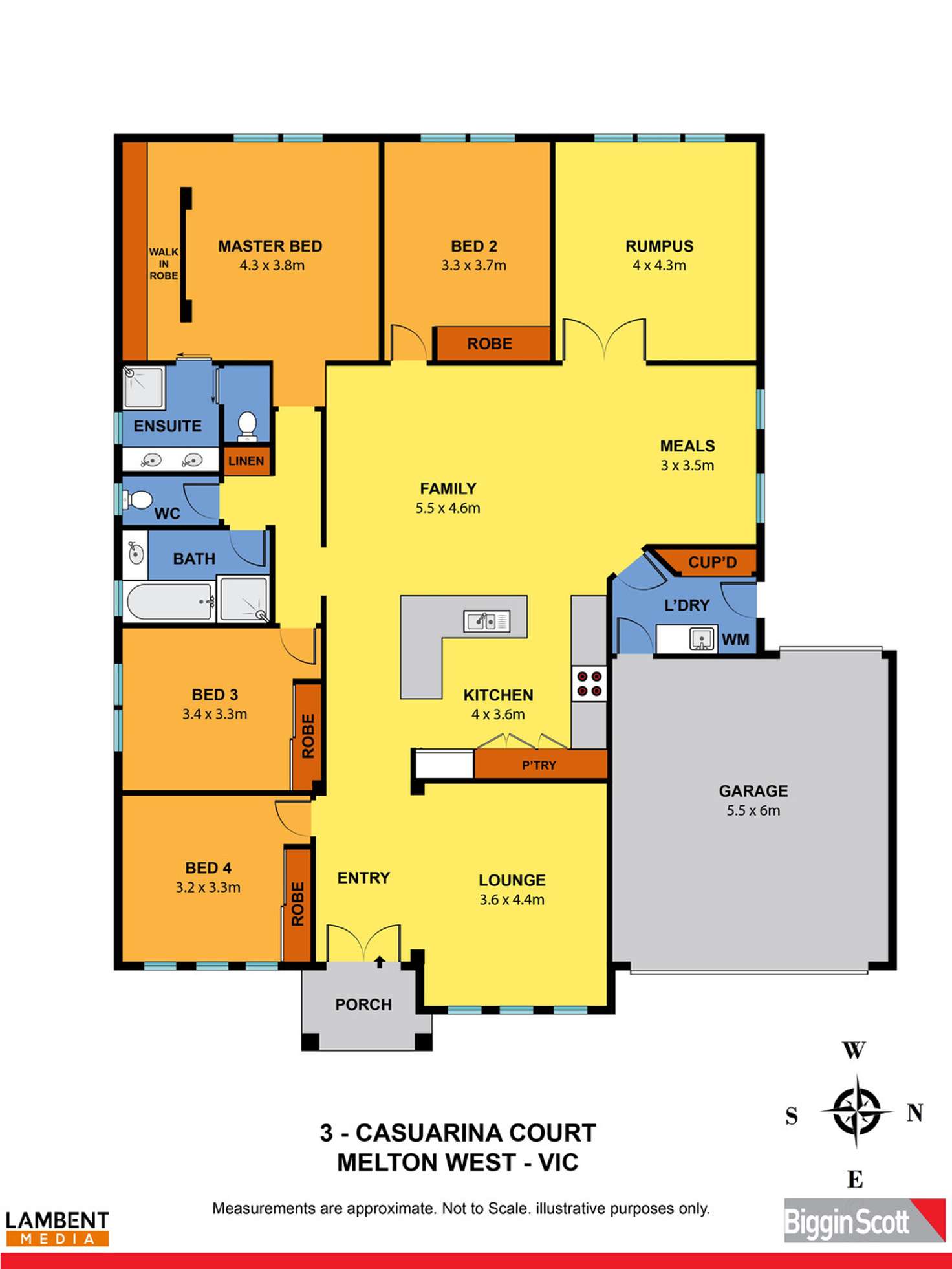 Floorplan of Homely house listing, 3 Casuarina Court, Harkness VIC 3337