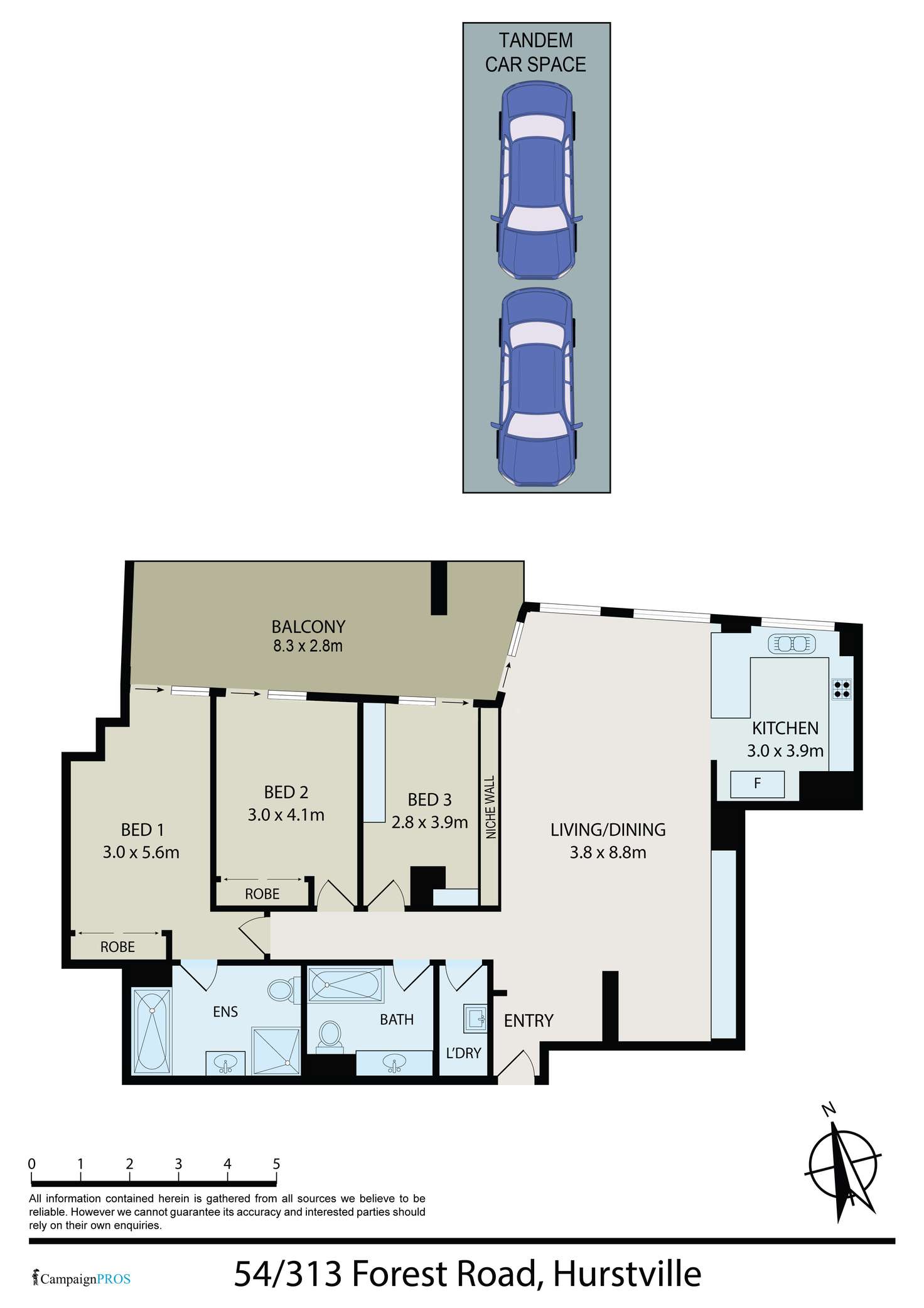 Floorplan of Homely apartment listing, 54/313 Forest Road, Hurstville NSW 2220