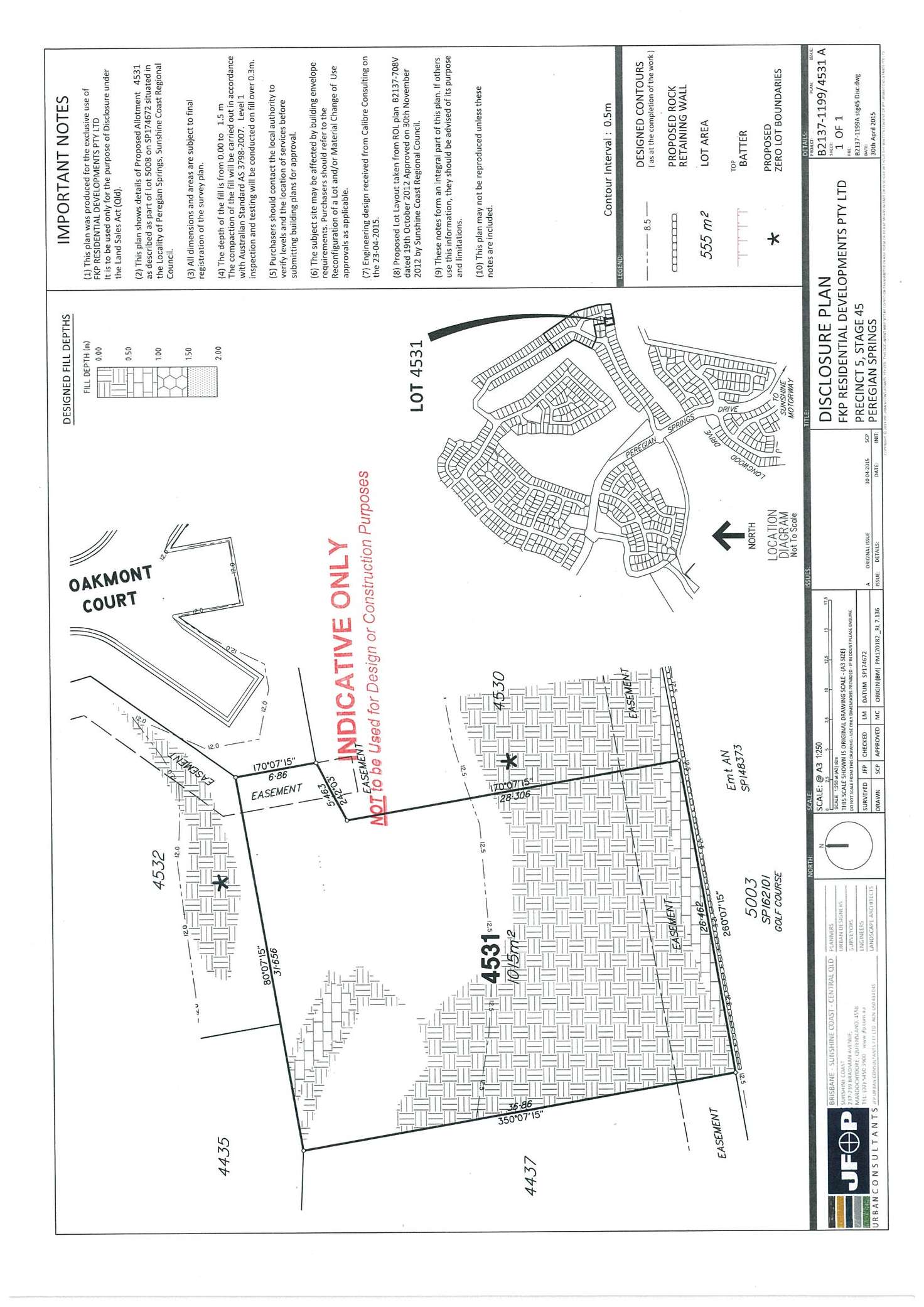 Floorplan of Homely residentialLand listing, 18 Oakmont Court, Peregian Springs QLD 4573