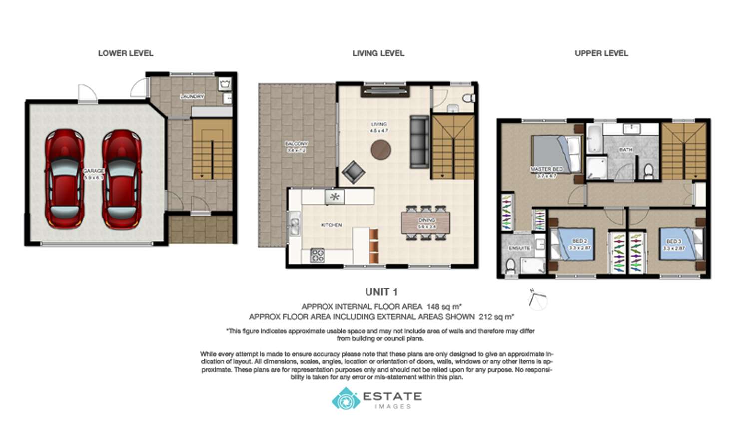 Floorplan of Homely townhouse listing, 1/81 Hawthorne Road, Hawthorne QLD 4171