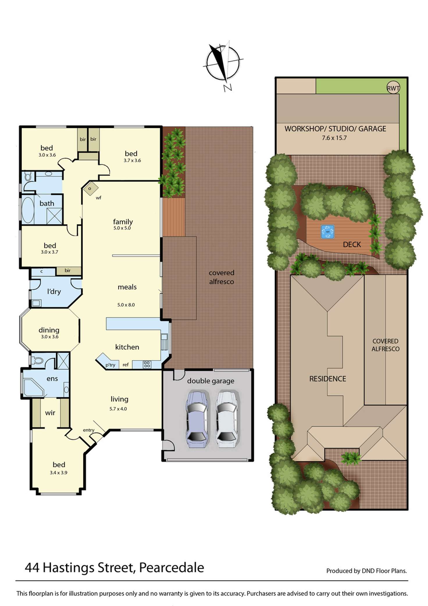 Floorplan of Homely house listing, 44 Hastings Street, Pearcedale VIC 3912