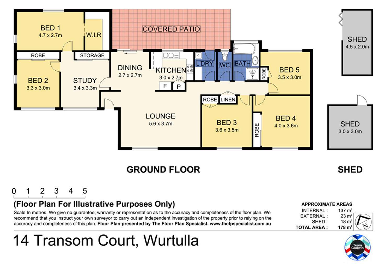 Floorplan of Homely house listing, 14 Transom Court, Wurtulla QLD 4575
