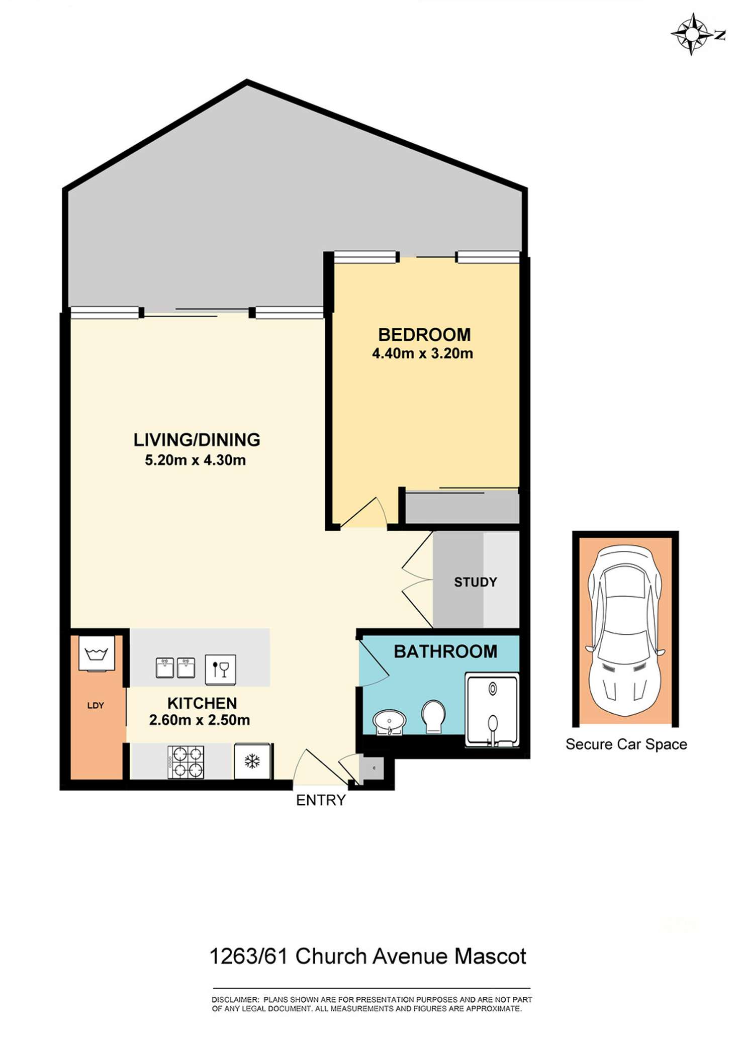 Floorplan of Homely apartment listing, 1263/61 Church Ave, Mascot NSW 2020
