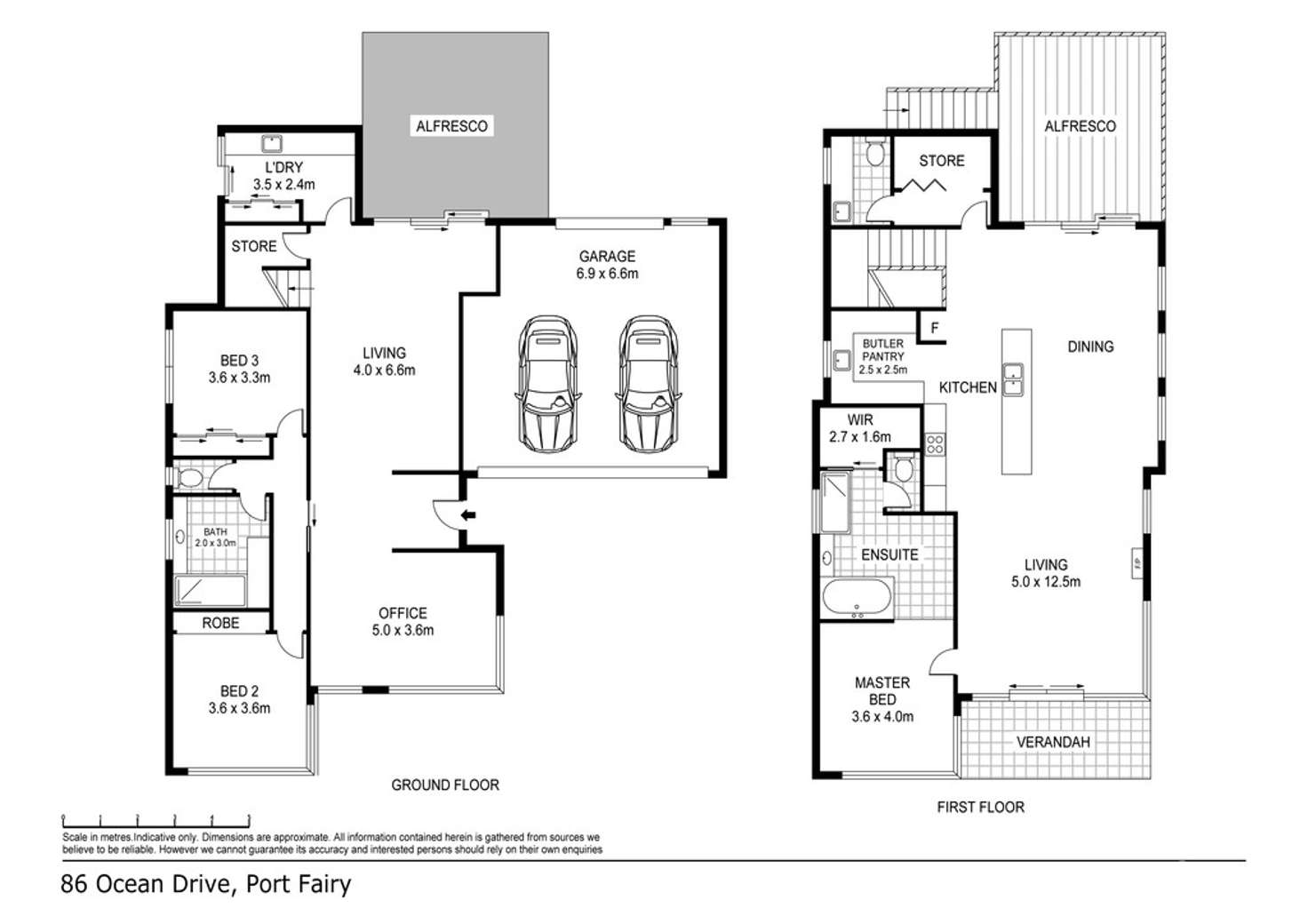 Floorplan of Homely house listing, 86 Ocean Drive, Port Fairy VIC 3284