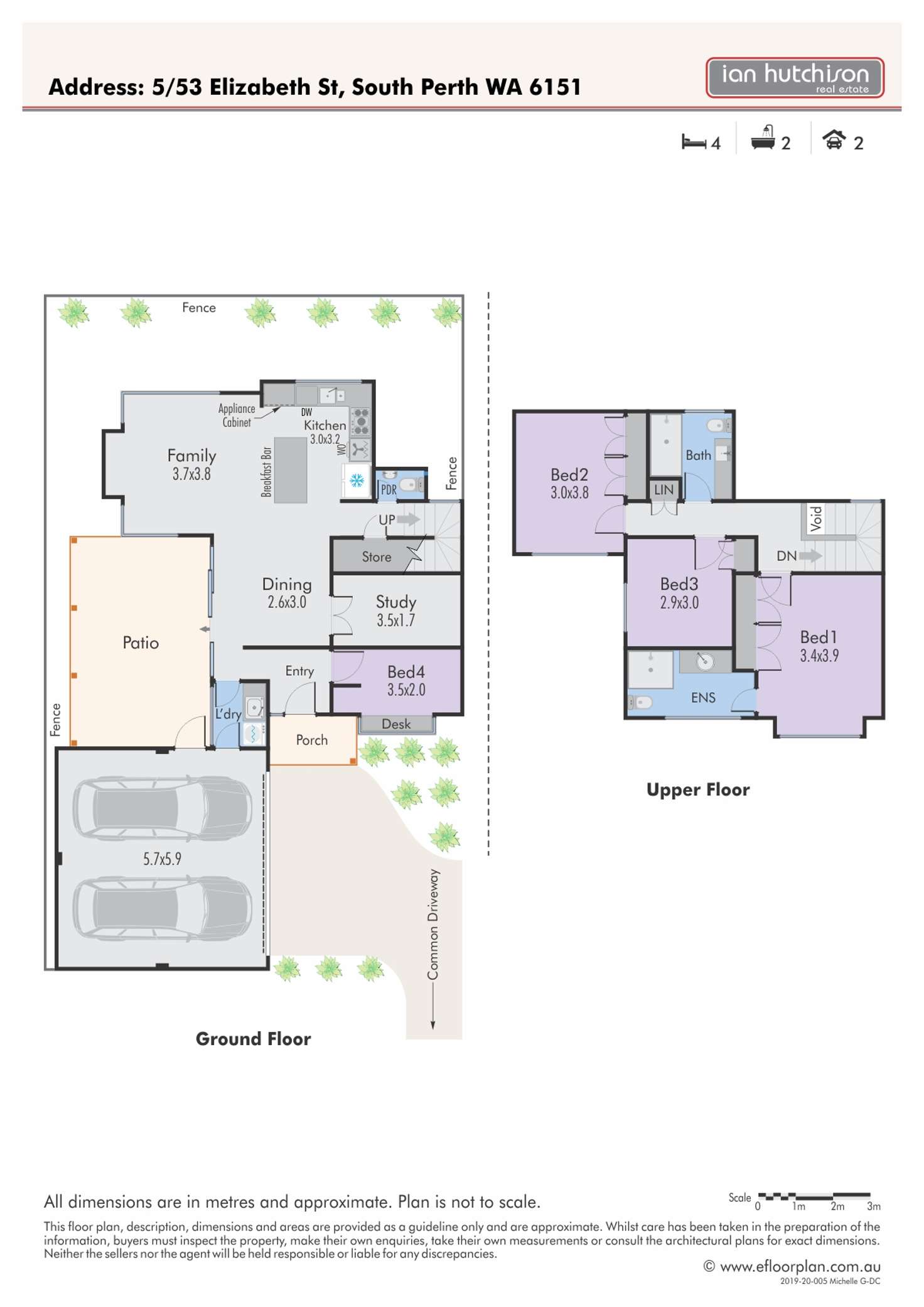 Floorplan of Homely townhouse listing, 5/53 Elizabeth St, South Perth WA 6151