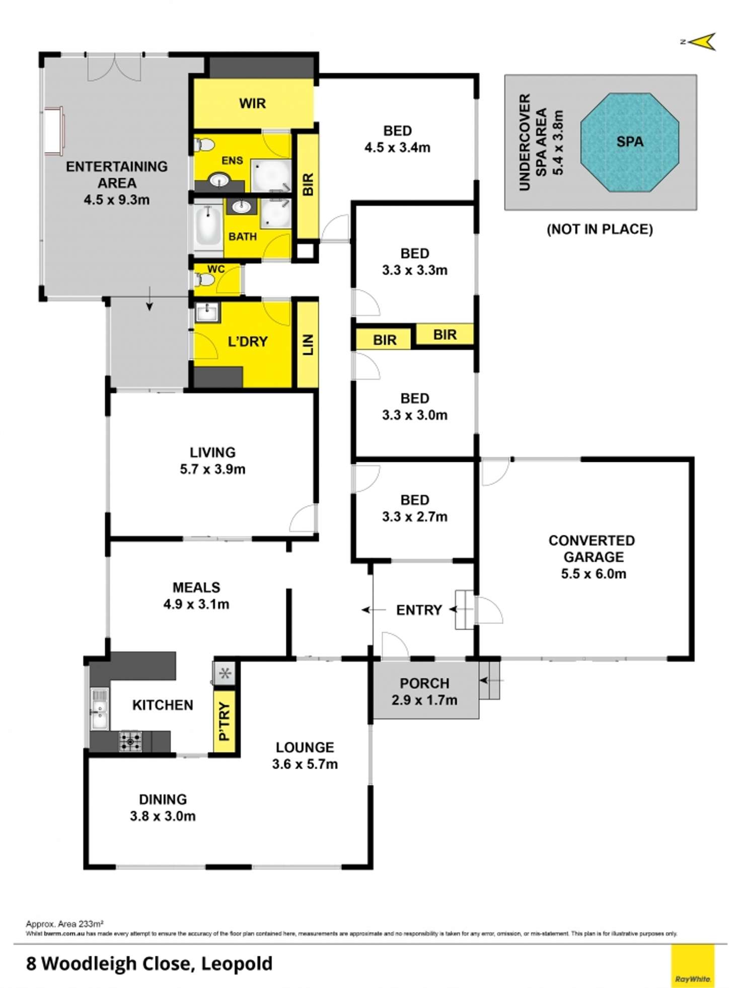 Floorplan of Homely house listing, 8 Woodleigh Close, Leopold VIC 3224
