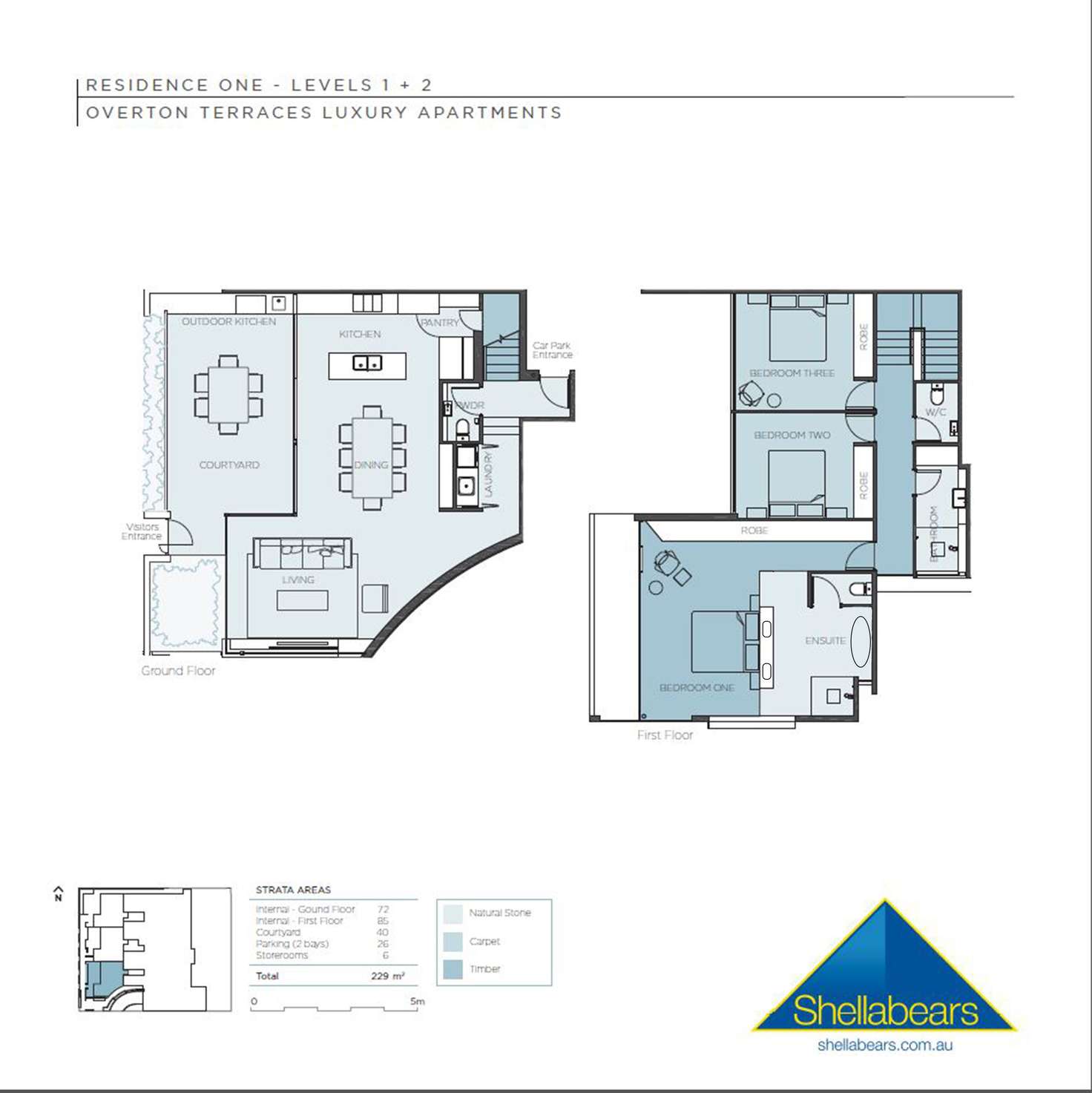 Floorplan of Homely townhouse listing, 1/15 Overton Gardens, Cottesloe WA 6011