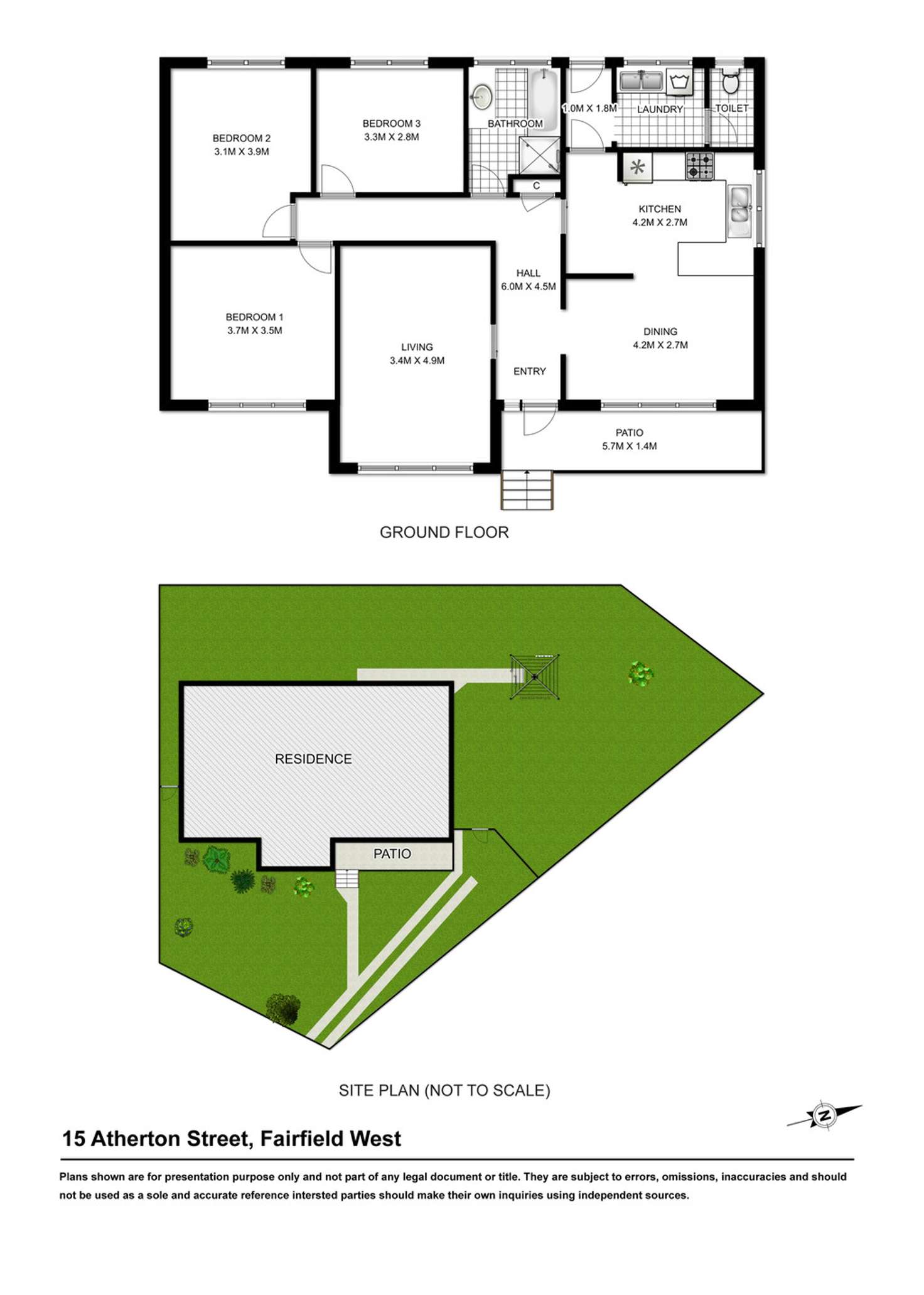 Floorplan of Homely house listing, 15 ATHERTON STREET, Fairfield West NSW 2165