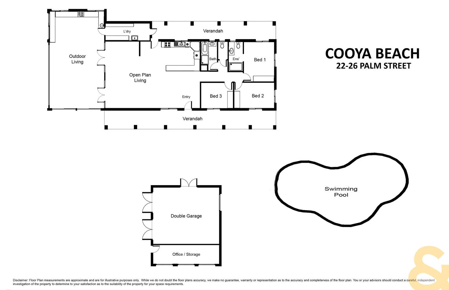 Floorplan of Homely house listing, 22-26 PALM STREET, Cooya Beach QLD 4873