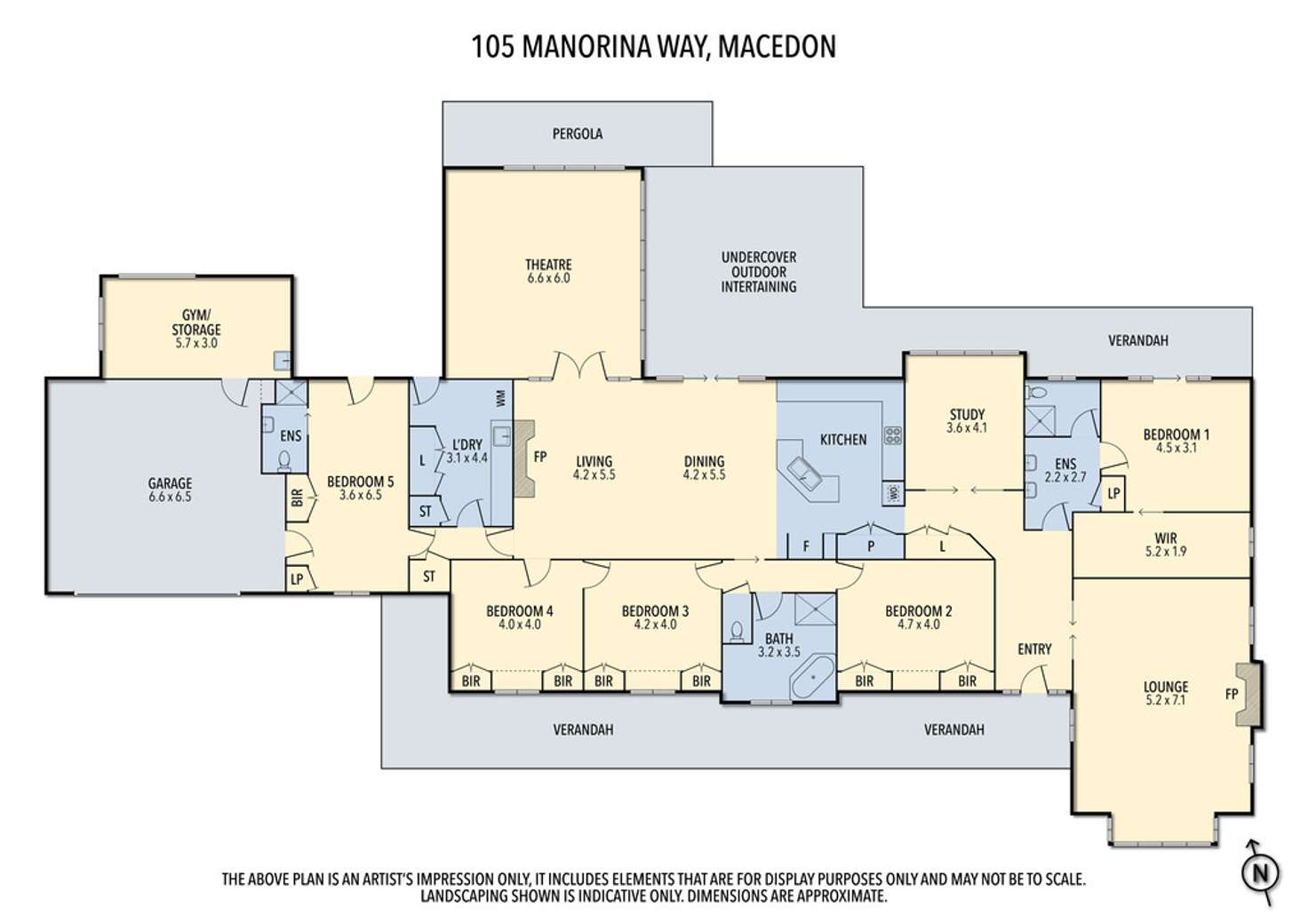 Floorplan of Homely house listing, 105 Manorina Way, Macedon VIC 3440