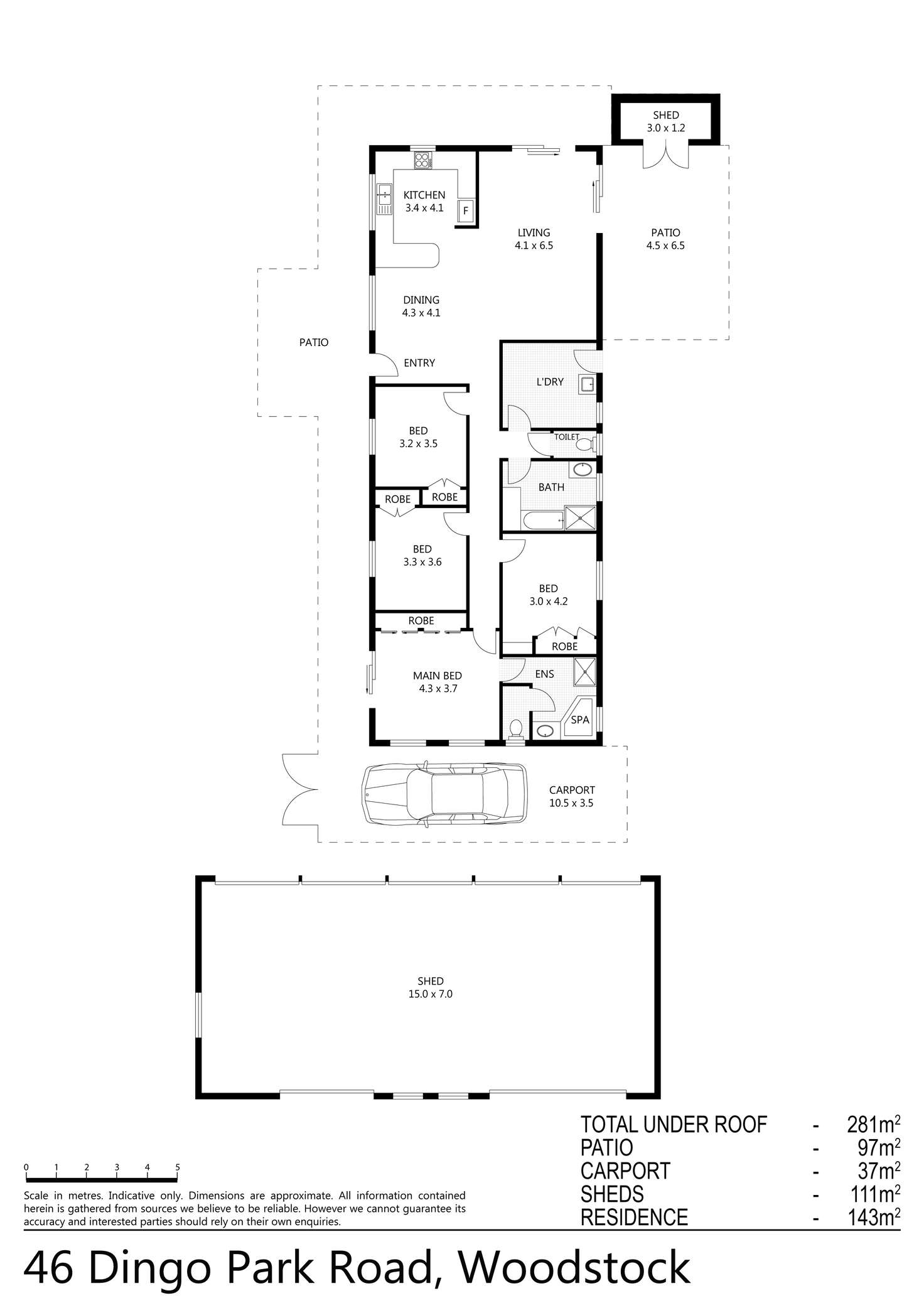 Floorplan of Homely house listing, 46 Dingo Park Road, Woodstock QLD 4816