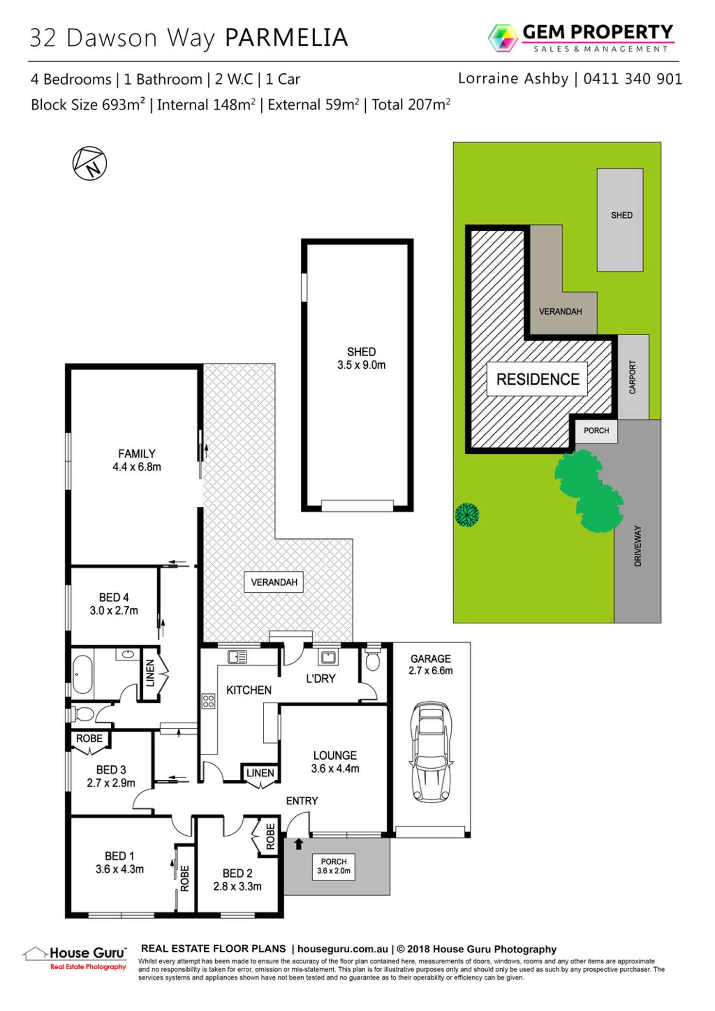 Floorplan of Homely house listing, 32 Dawson Way, Parmelia WA 6167