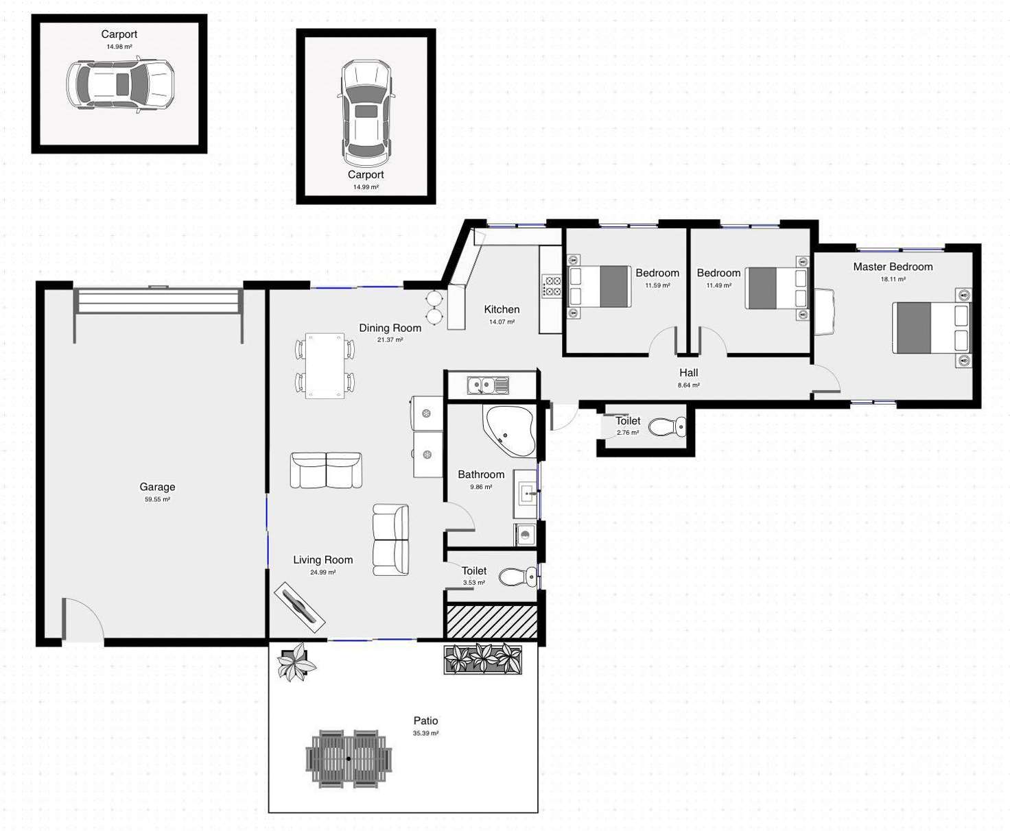 Floorplan of Homely acreageSemiRural listing, 385 Westcliffs Avenue, Cardross VIC 3496