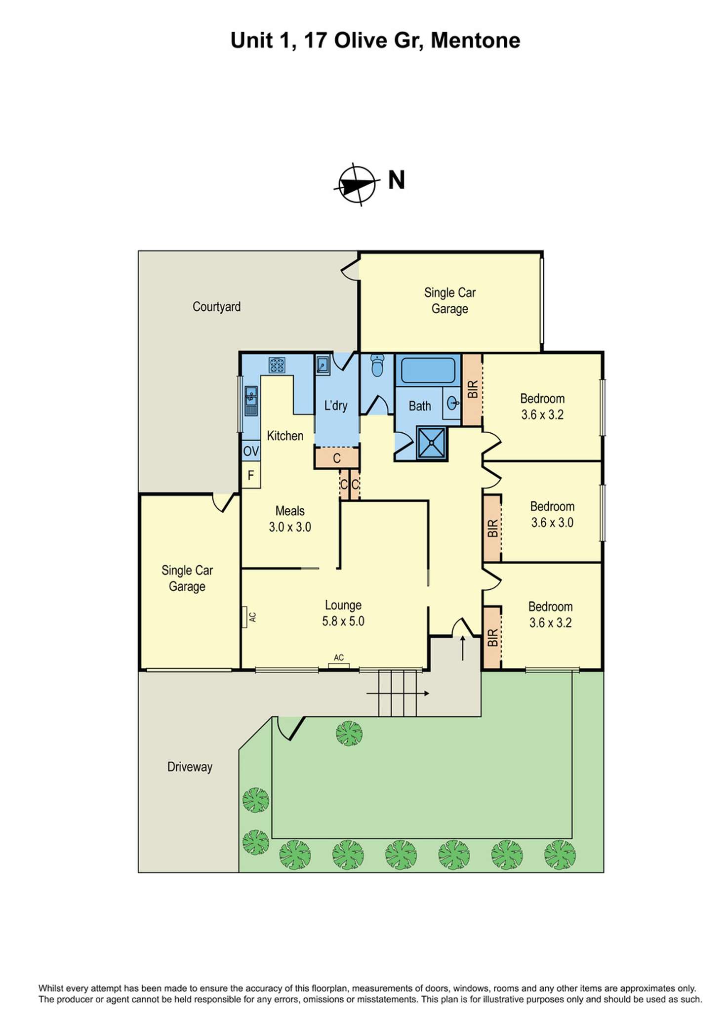 Floorplan of Homely unit listing, 1/17 Olive Grove, Mentone VIC 3194