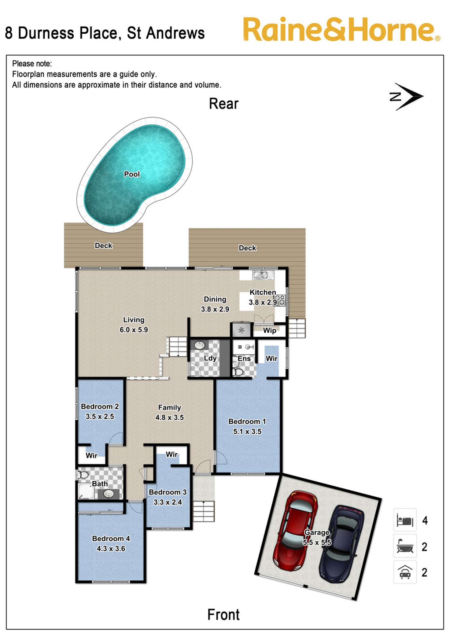 Floorplan of Homely house listing, 8 Durness Place, St Andrews NSW 2566