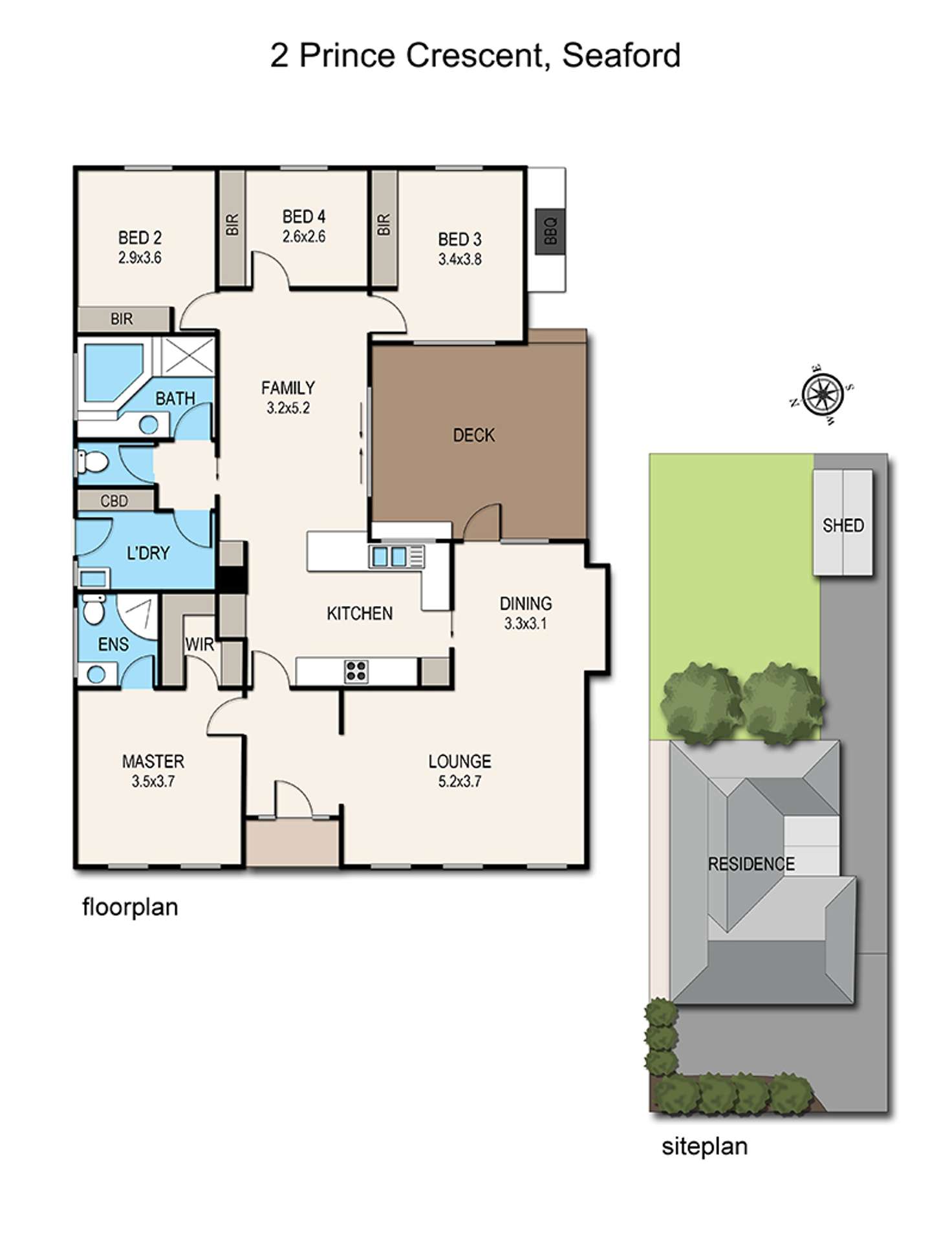 Floorplan of Homely house listing, 2 Prince Crescent, Seaford VIC 3198