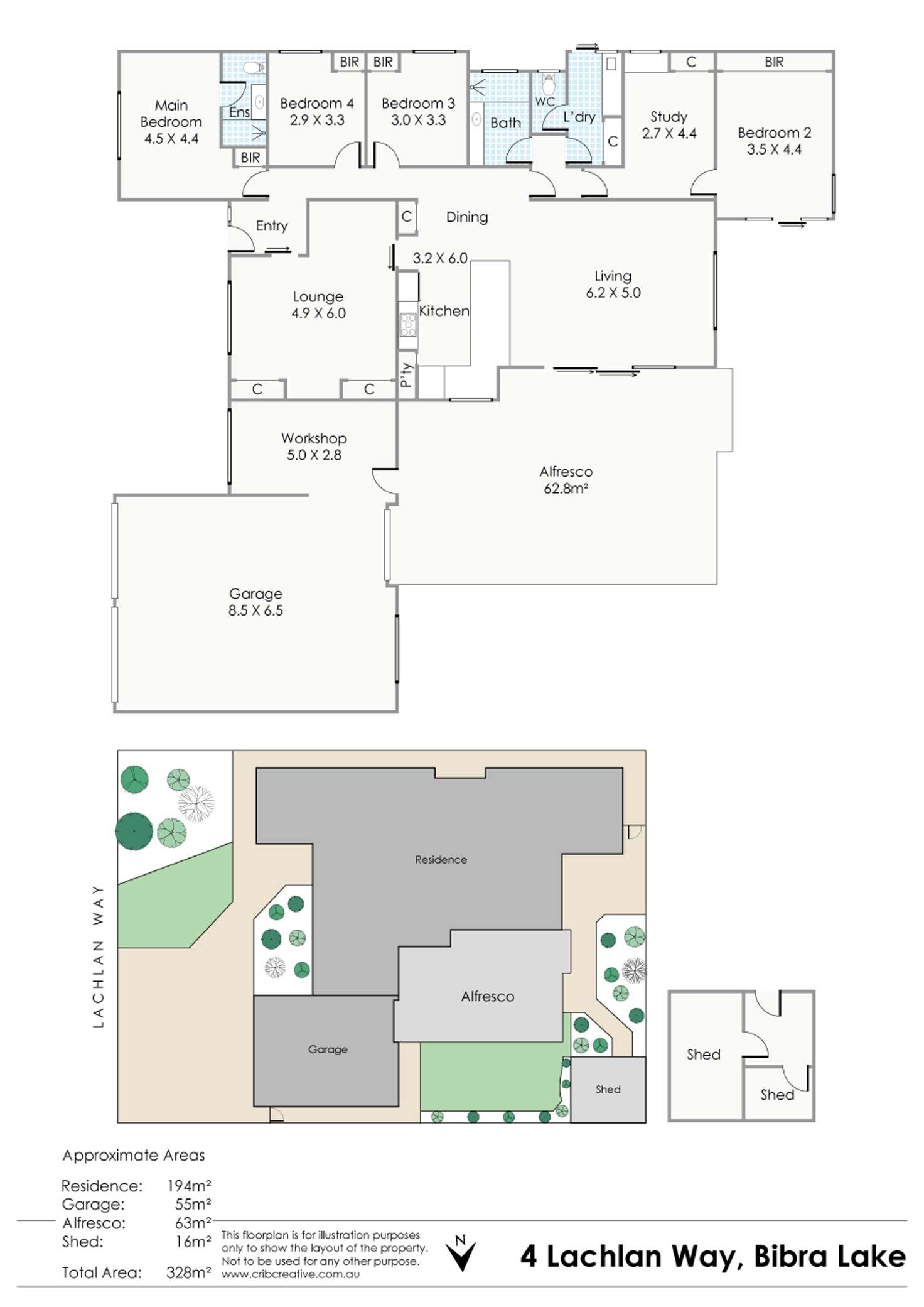 Floorplan of Homely house listing, 4 Lachlan Way, Bibra Lake WA 6163