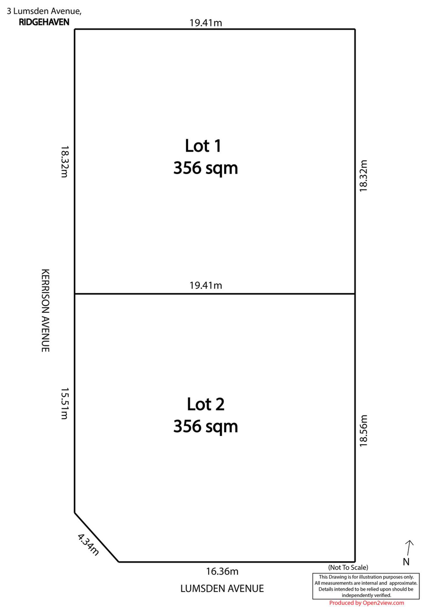 Floorplan of Homely residentialLand listing, Lot 1/3 Lumsden Avenue, Ridgehaven SA 5097