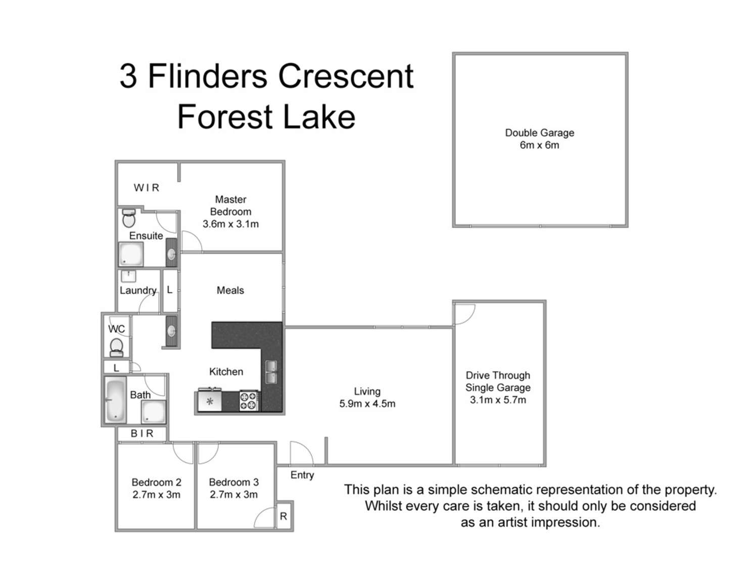 Floorplan of Homely house listing, 3 Flinders Crescent, Forest Lake QLD 4078